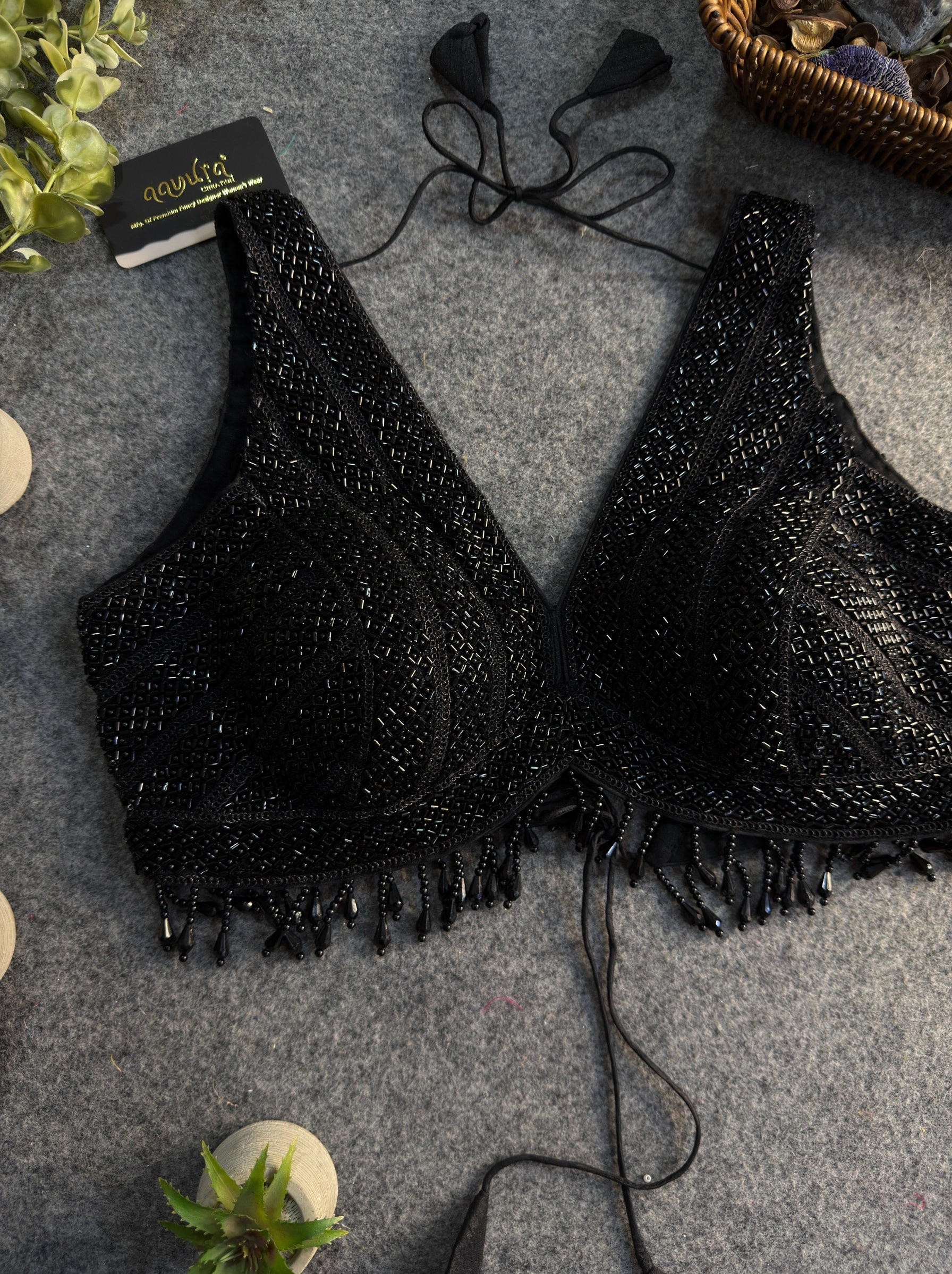Shraddha Pearl Lace Work Blouse