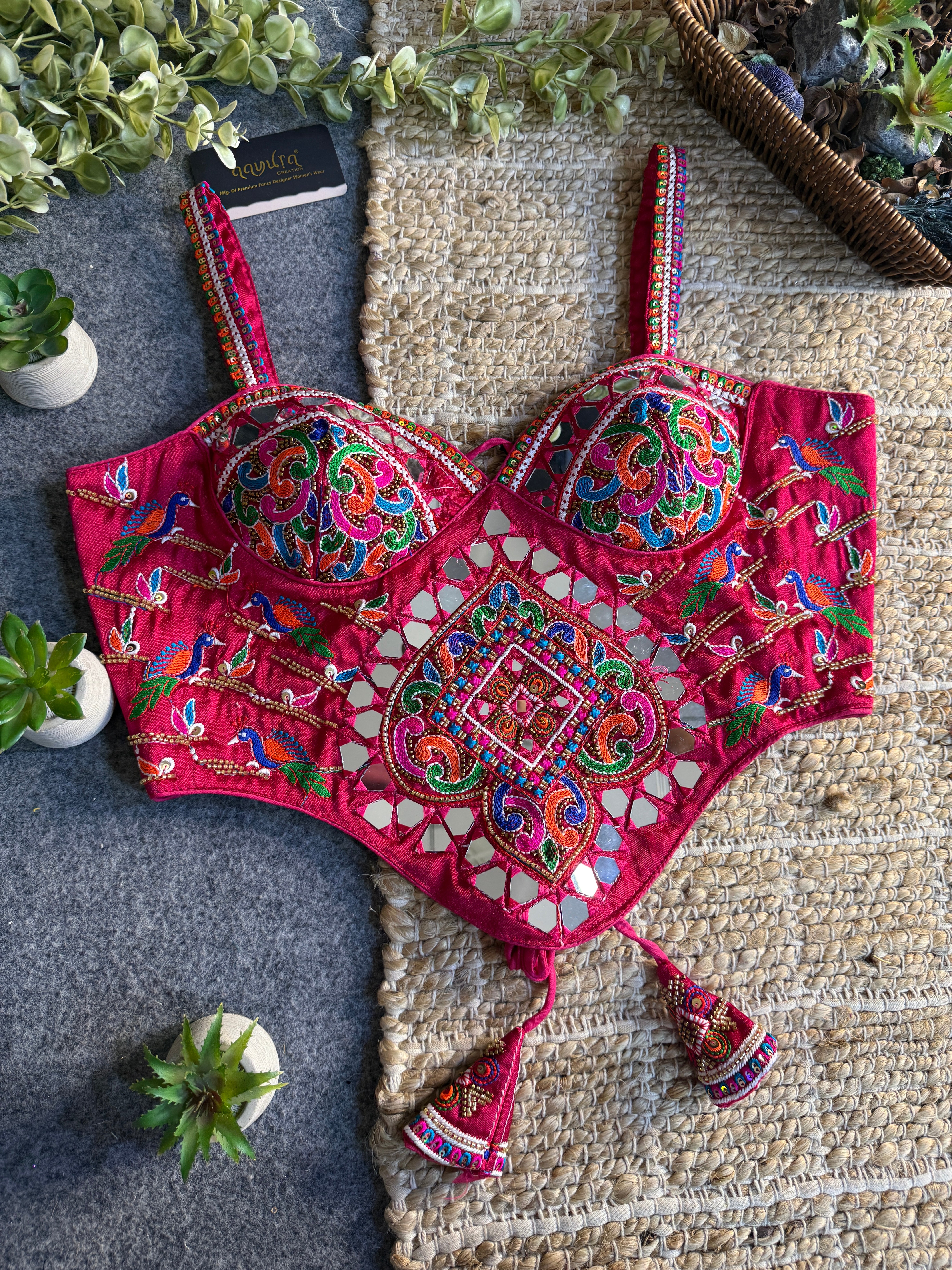 Garba Glow Silk Blouse