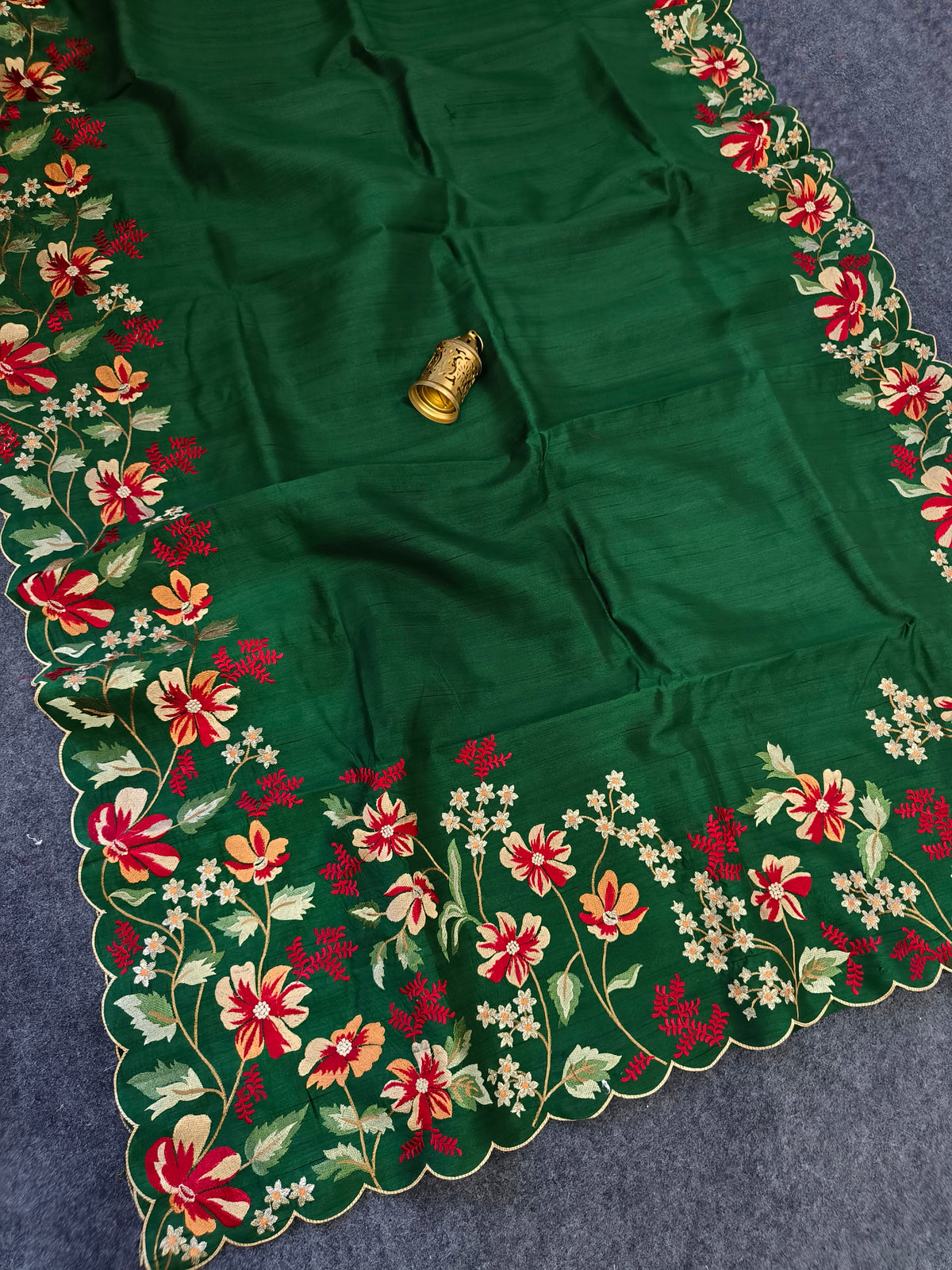 Maharani Matka Silk Embroidered Saree