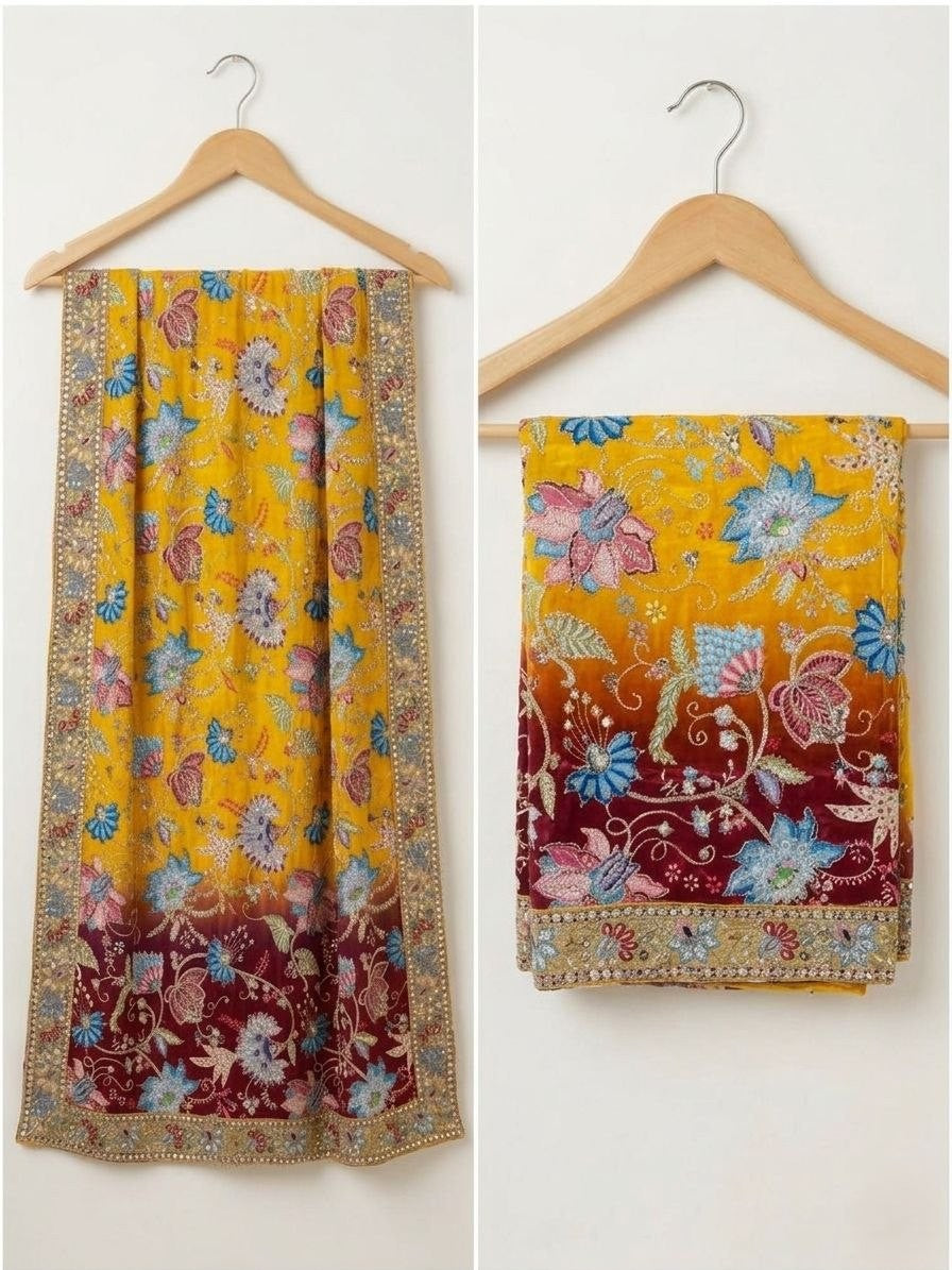 Rajsi Thread Art Dupatta
