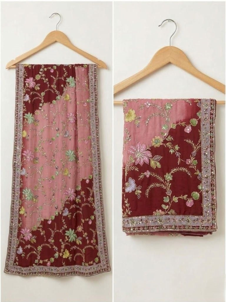 Veda Position Work Chinon Dupatta
