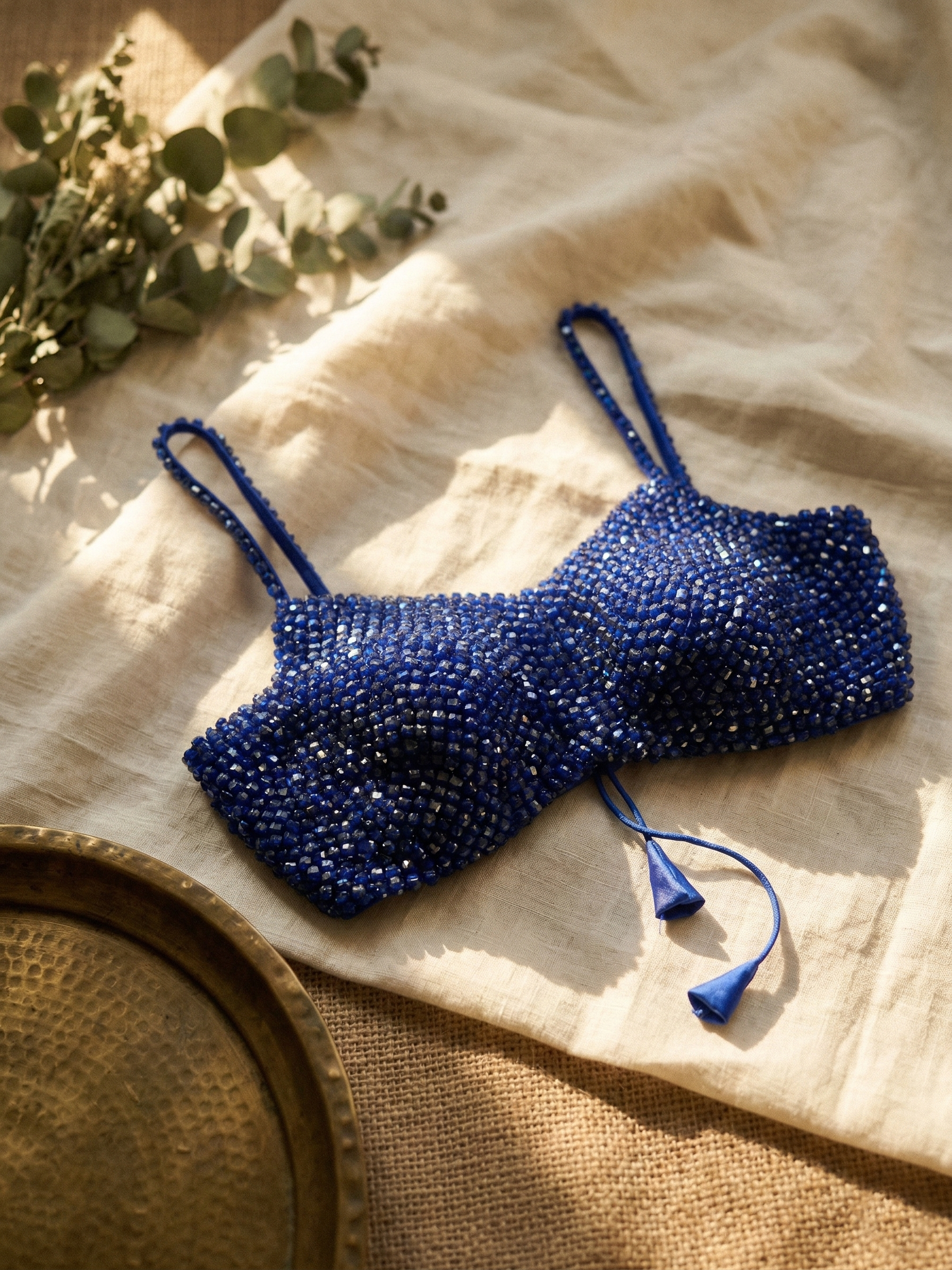 Opulent Pearl Strap Blouse