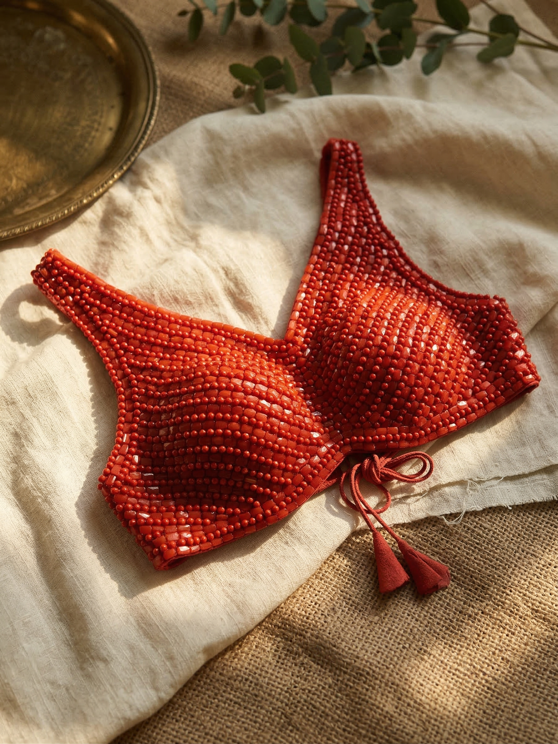 Handcrafted Heavy Pearl Work Blouse