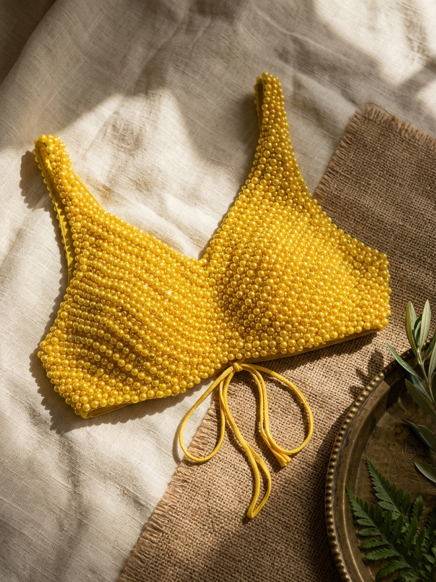 Designer Pearl Bead Work Blouse