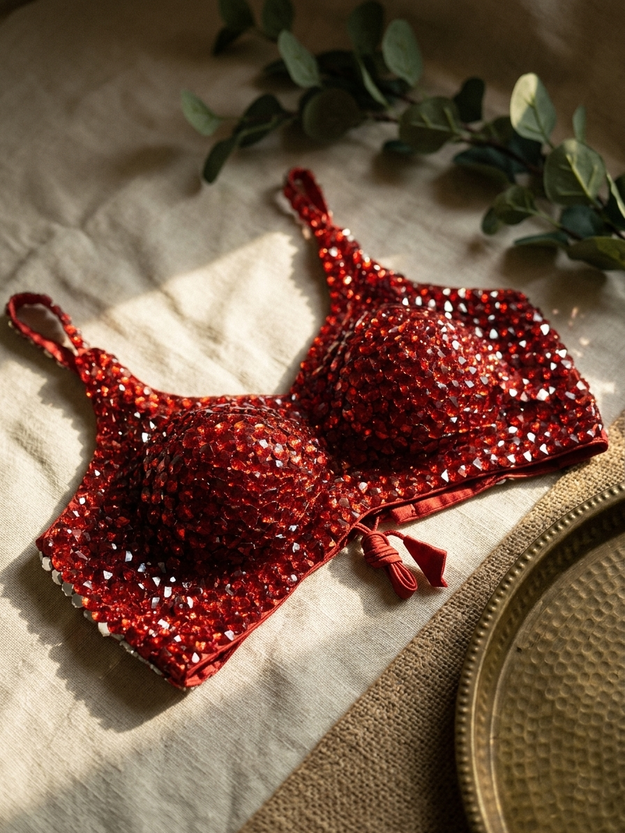 Classic Pearl Hand Embroidery Blouse