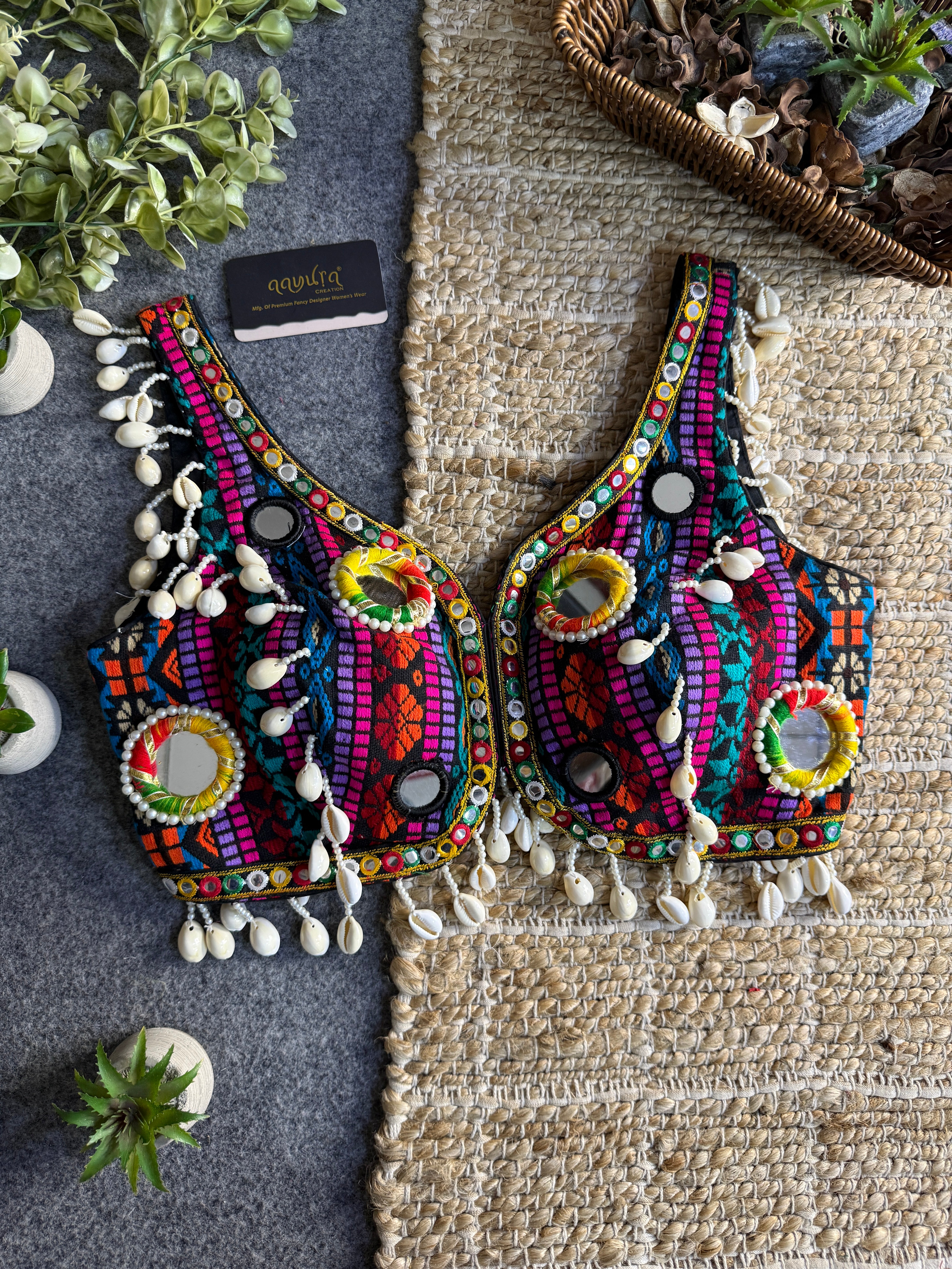 Navratna Mirror & Shell Blouse