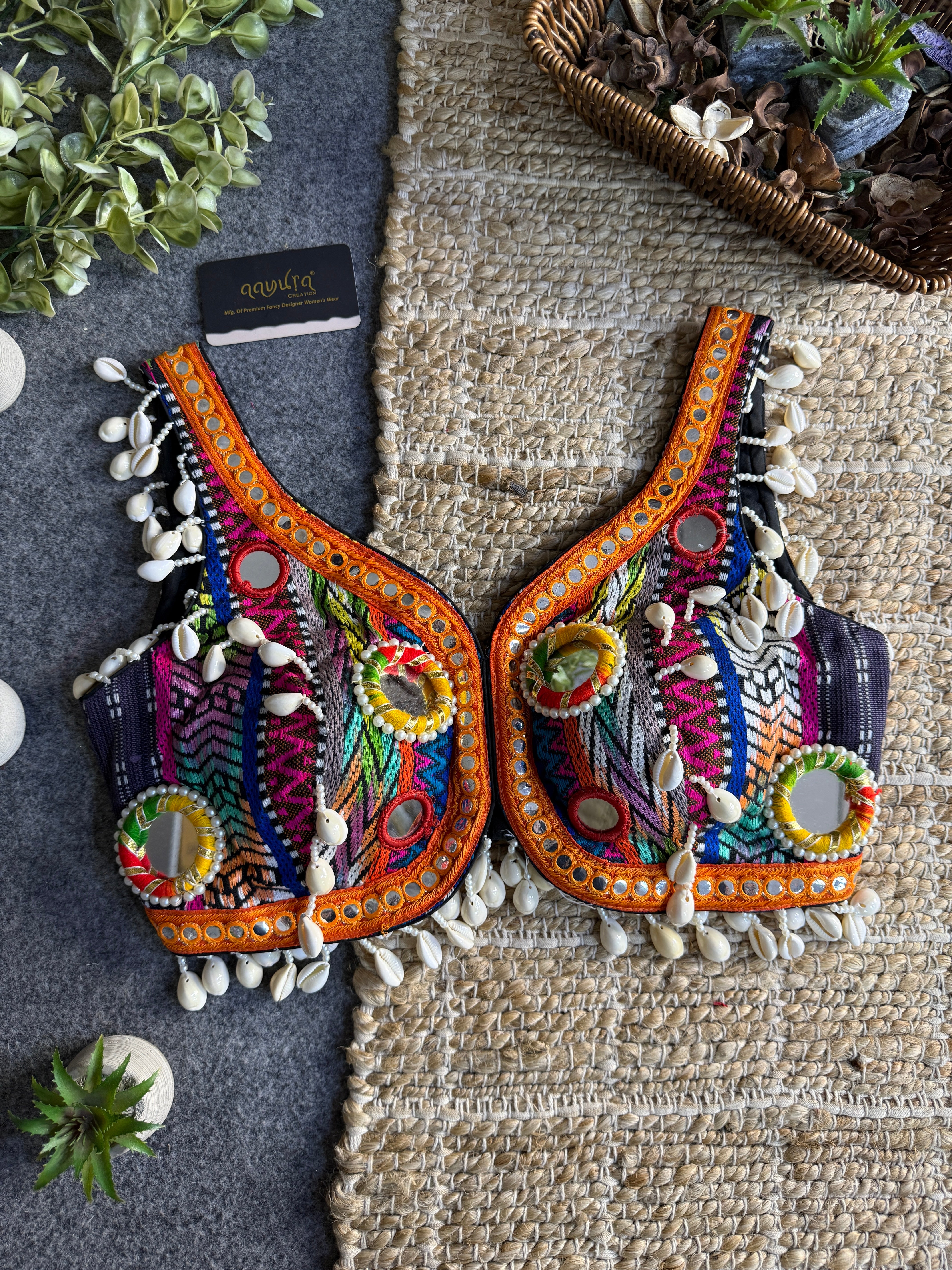Navratna Mirror & Shell Blouse