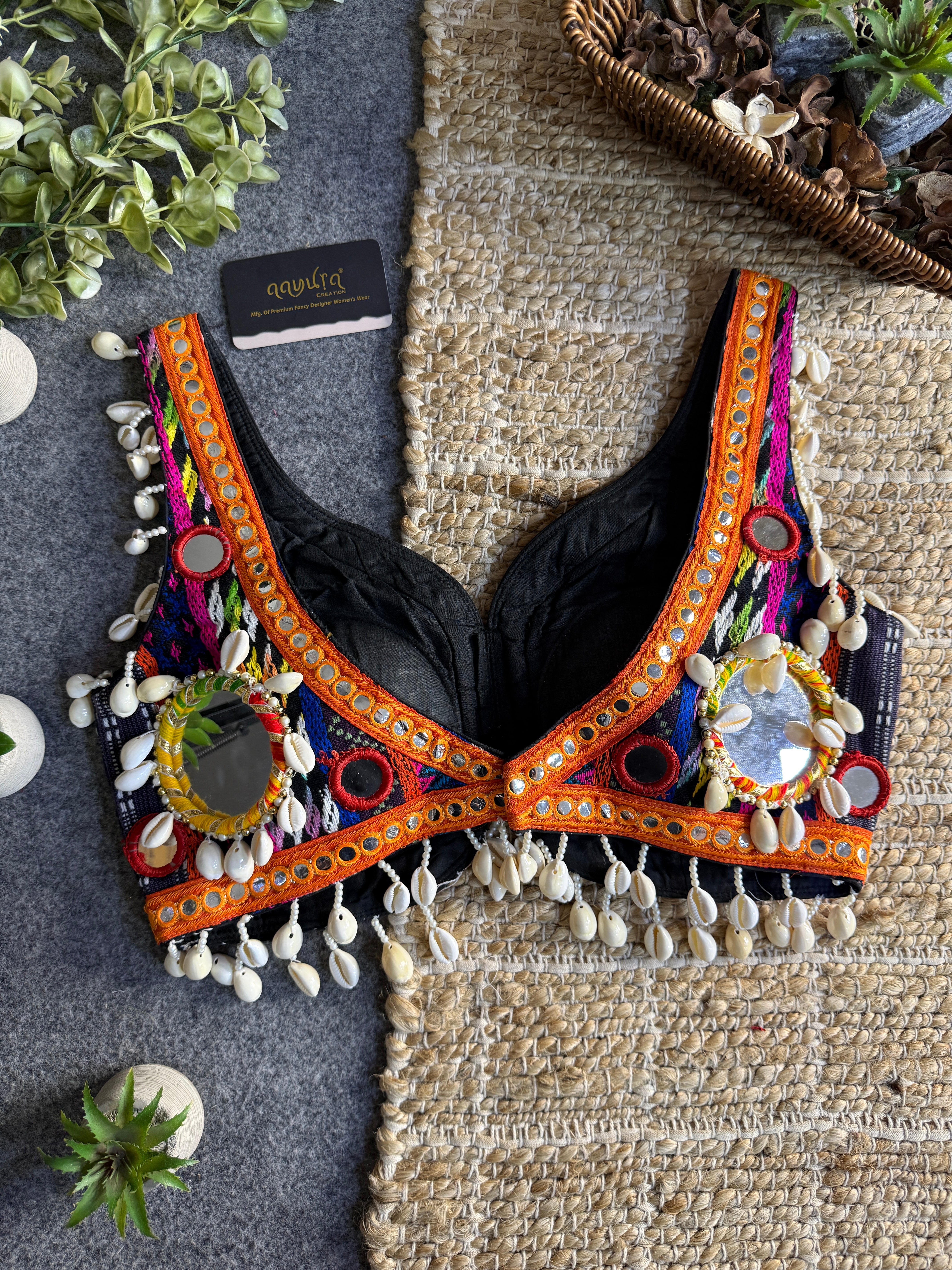 Navratna Mirror & Shell Blouse