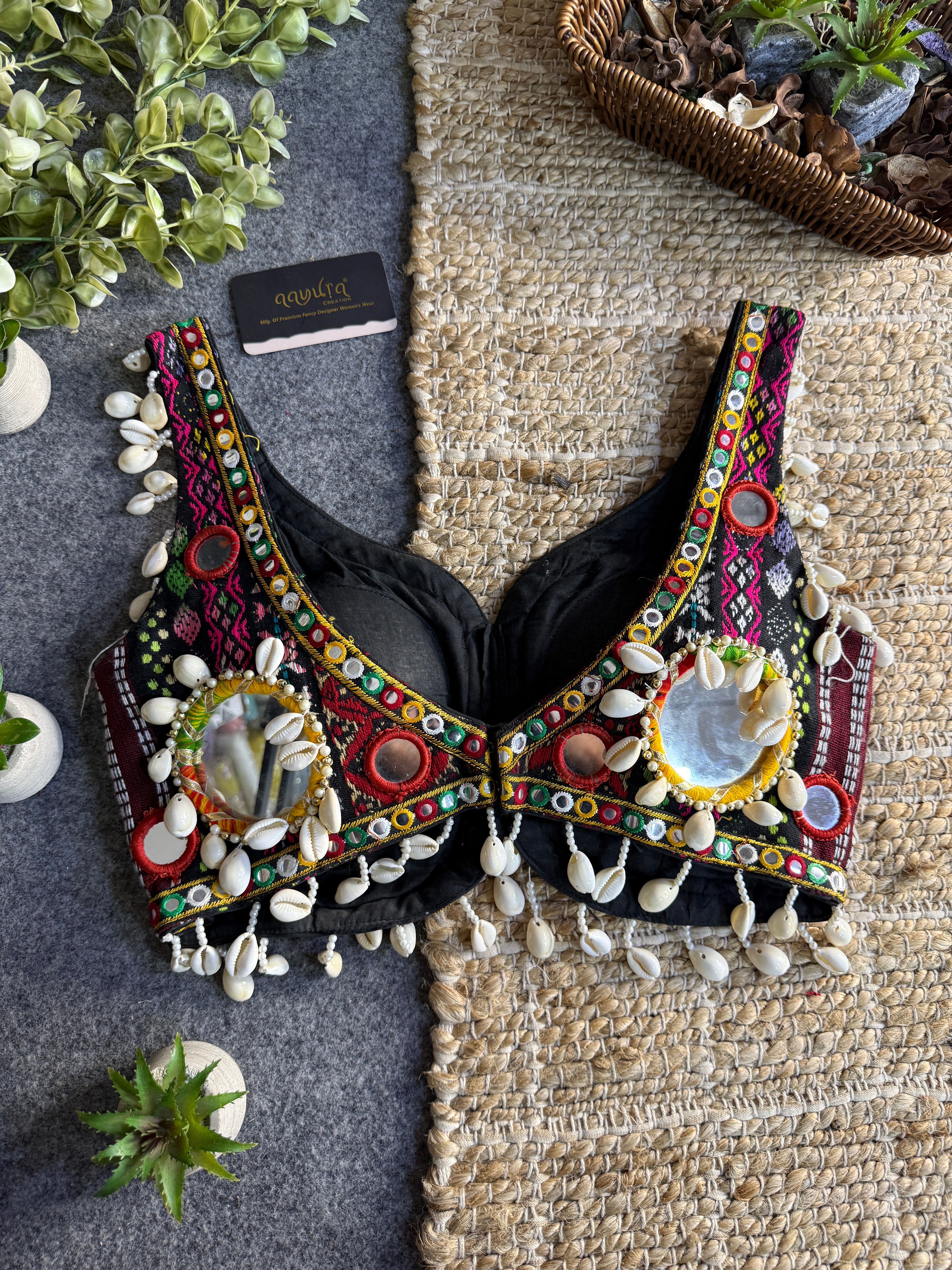 Navratna Mirror & Shell Blouse