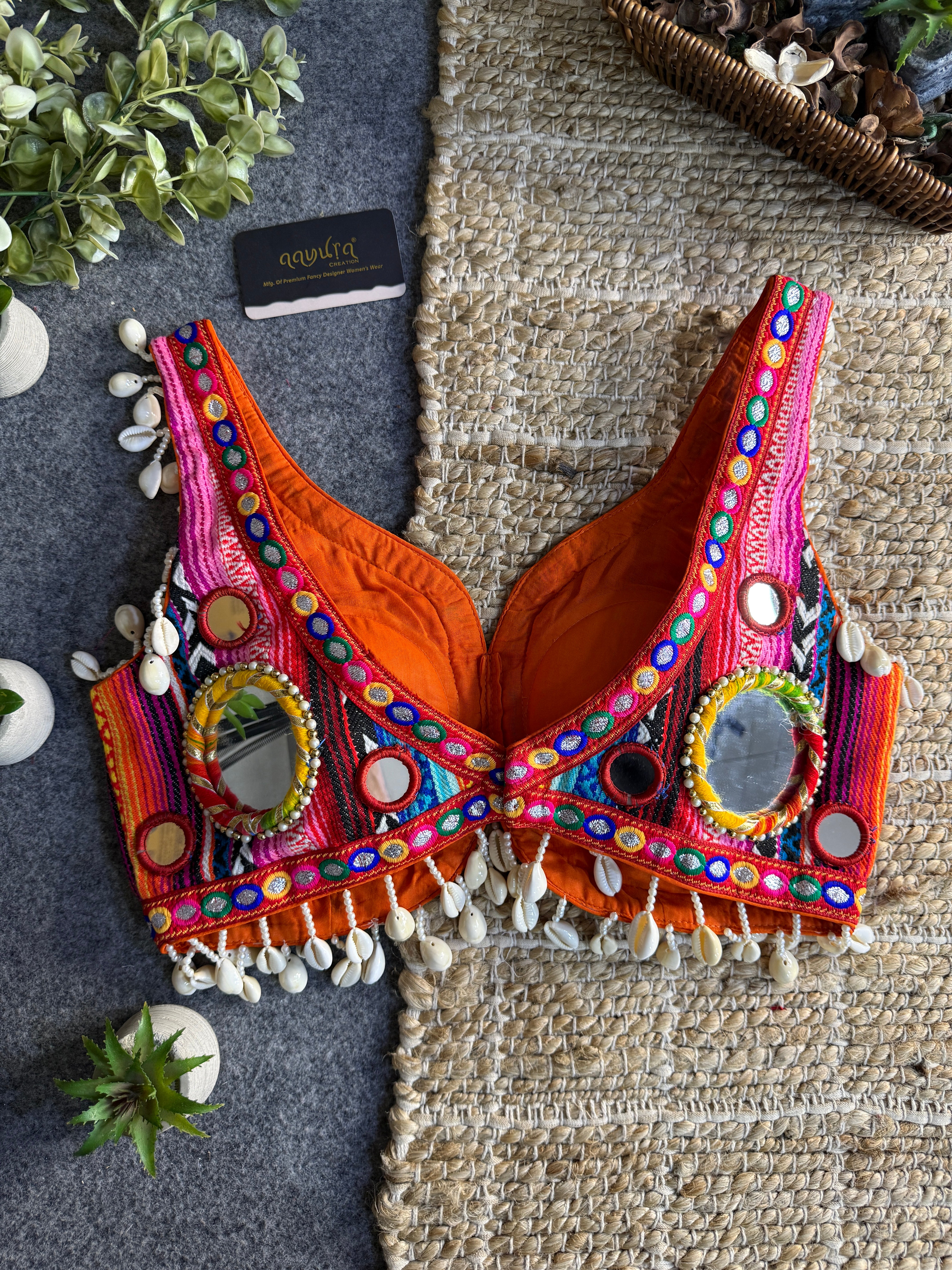 Navratna Mirror & Shell Blouse
