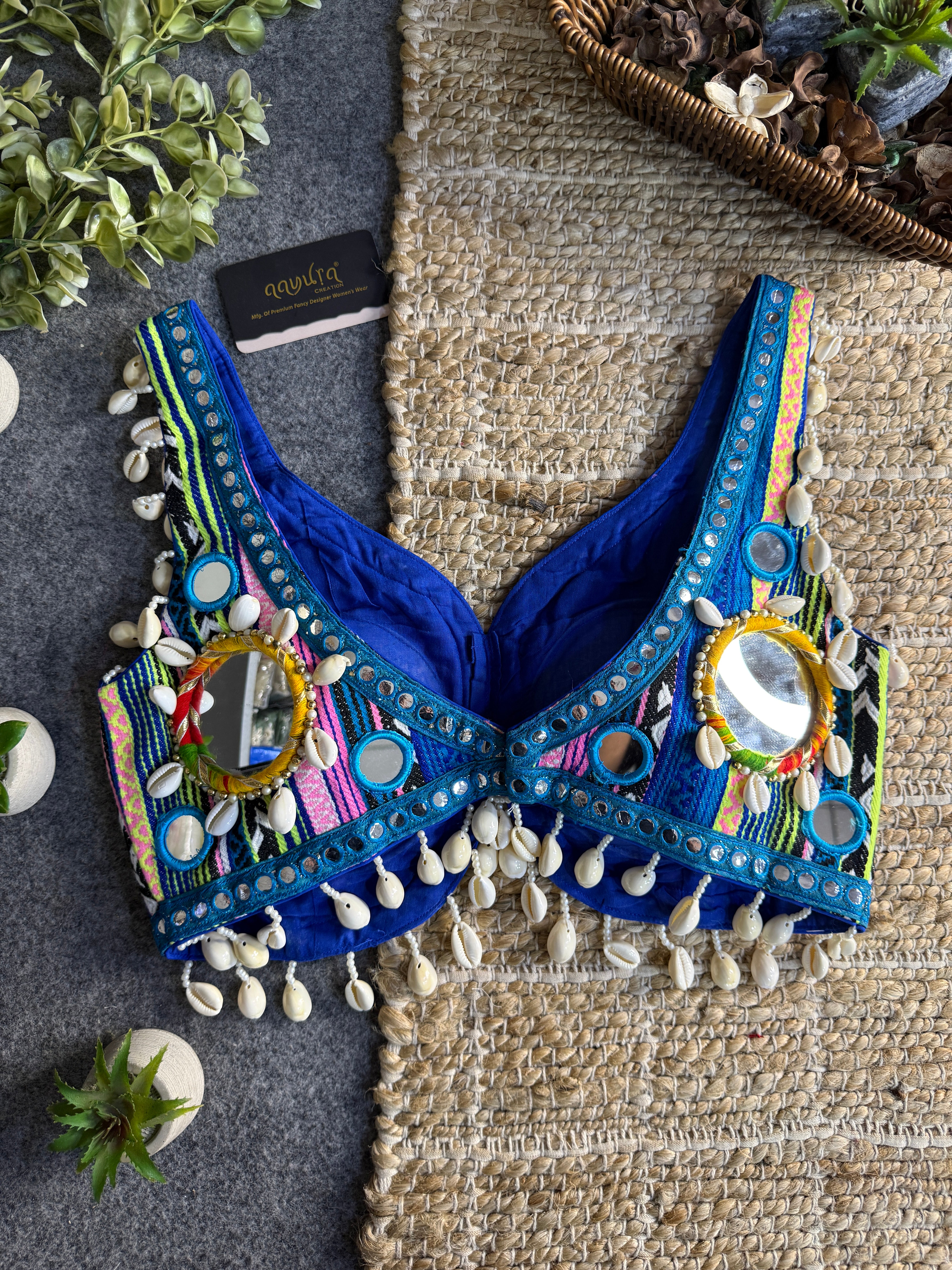 Navratna Mirror & Shell Blouse