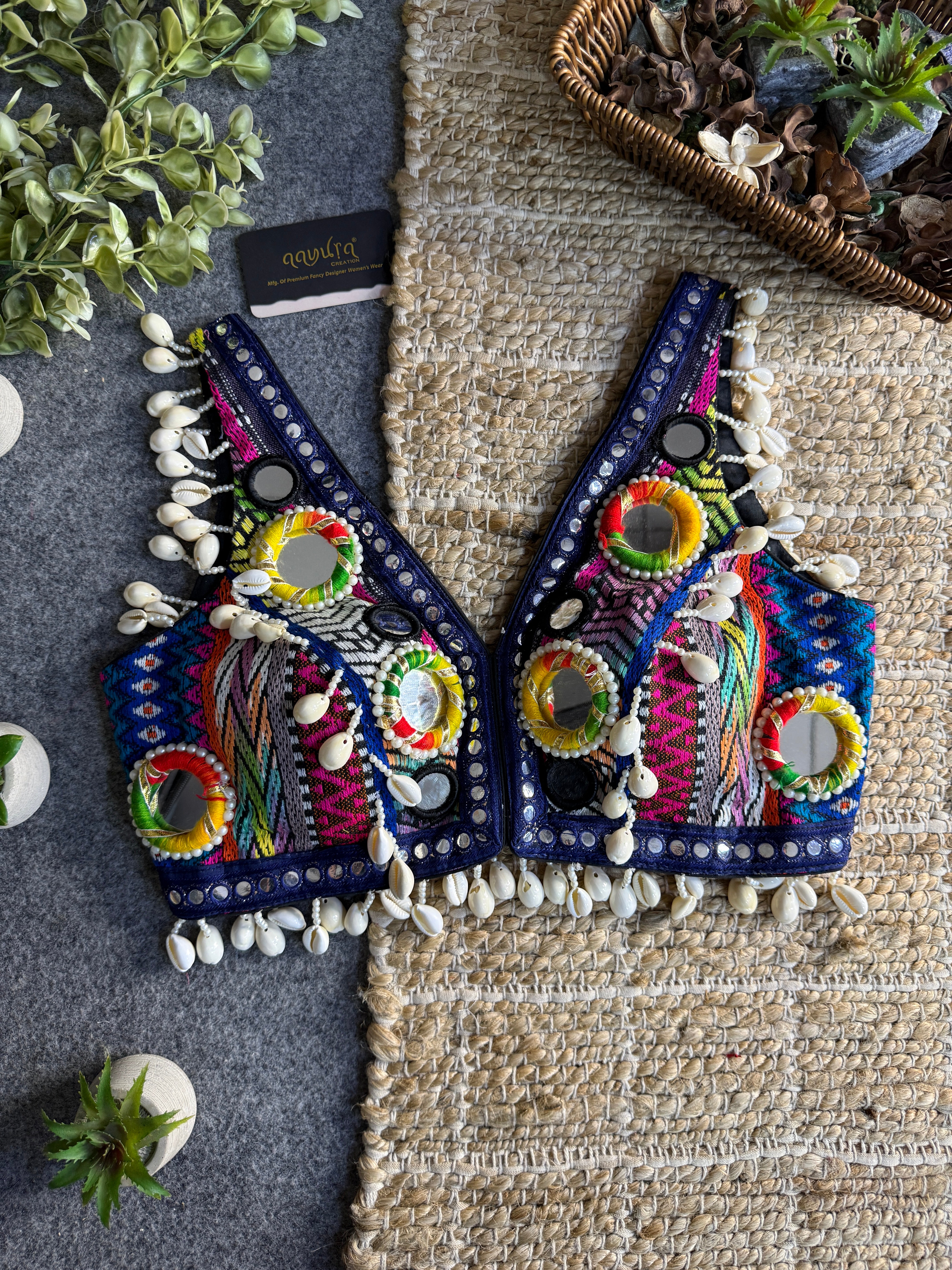 Navratna Mirror & Shell Blouse