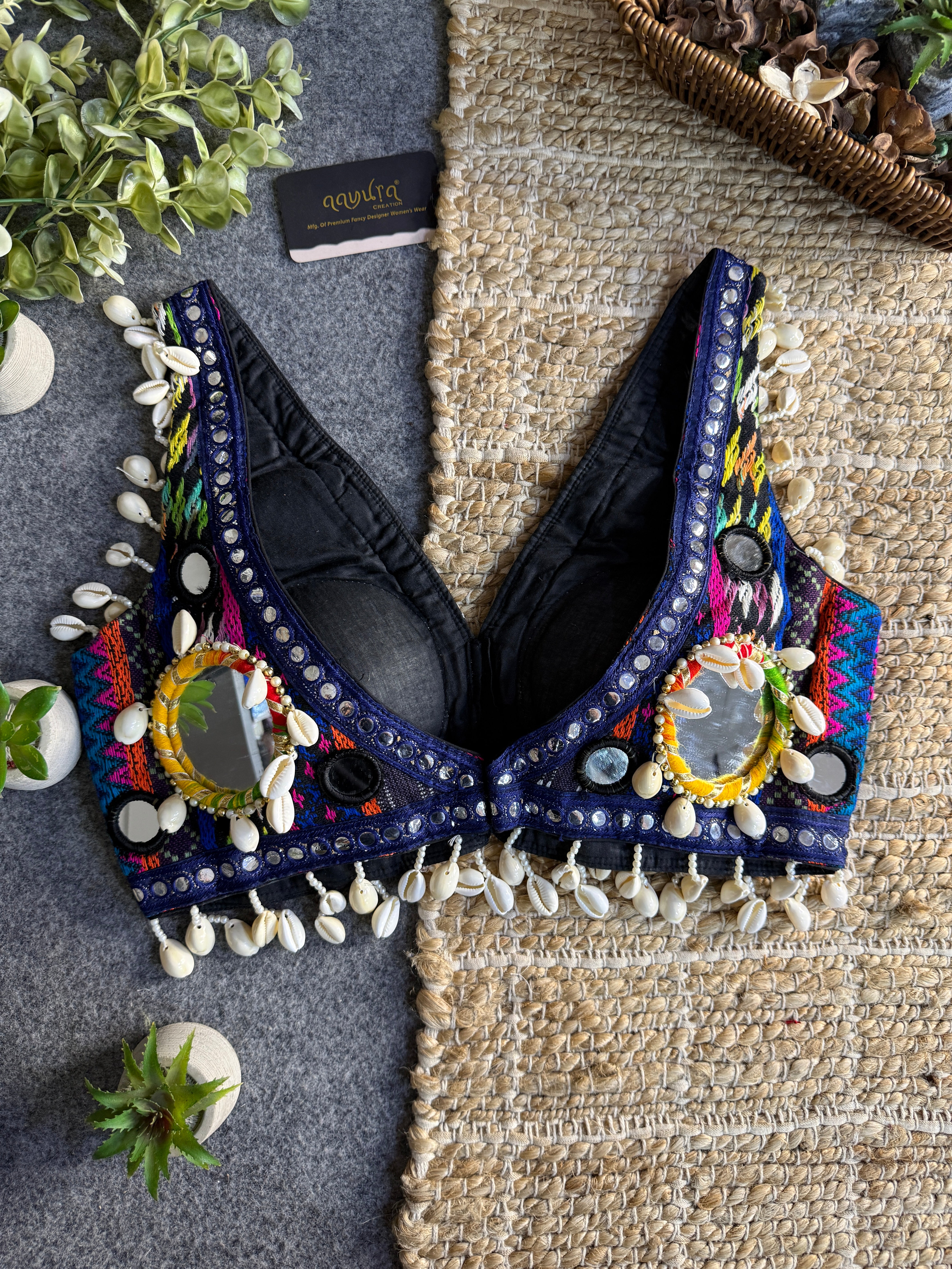 Navratna Mirror & Shell Blouse