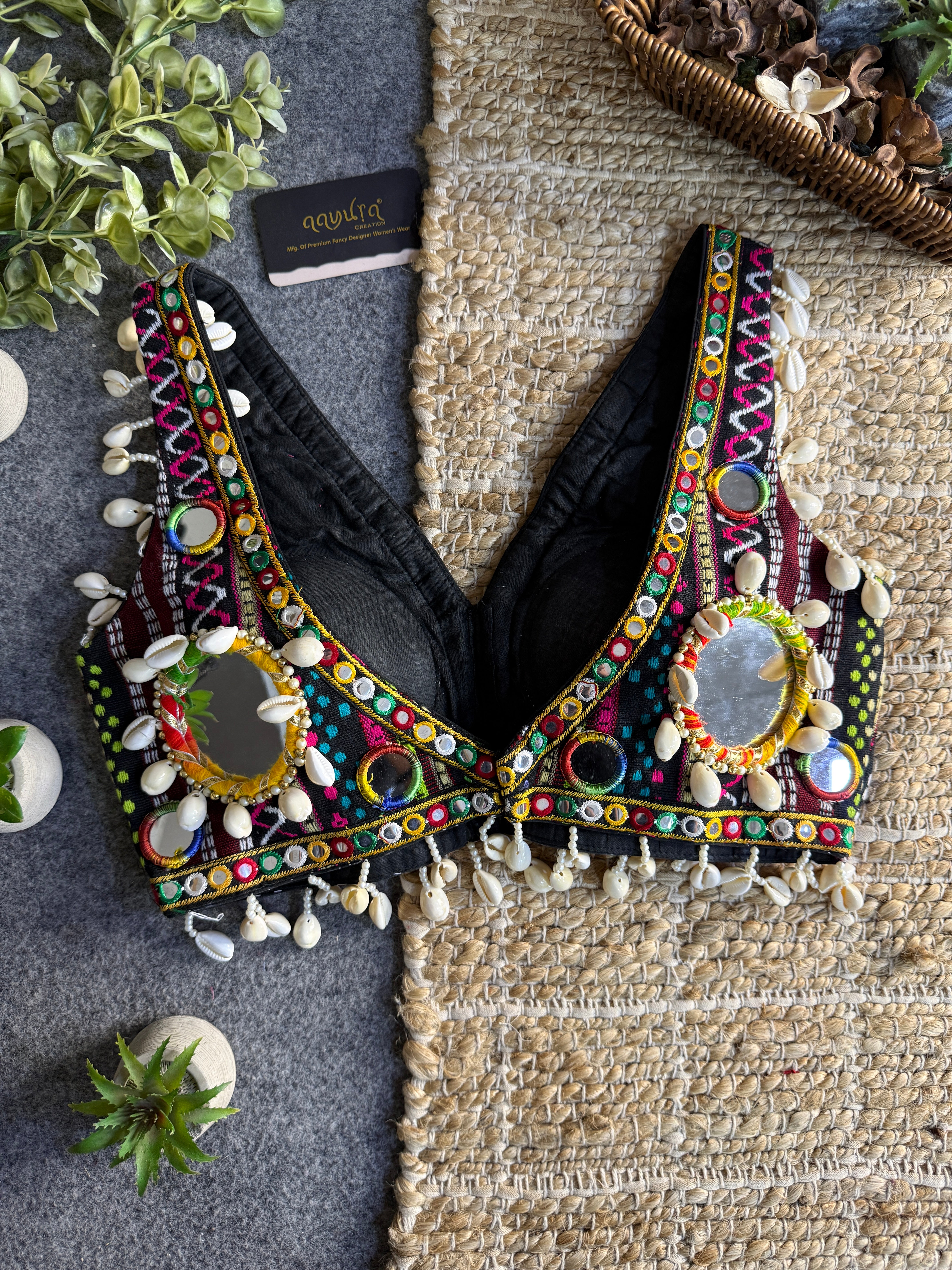 Navratna Mirror & Shell Blouse
