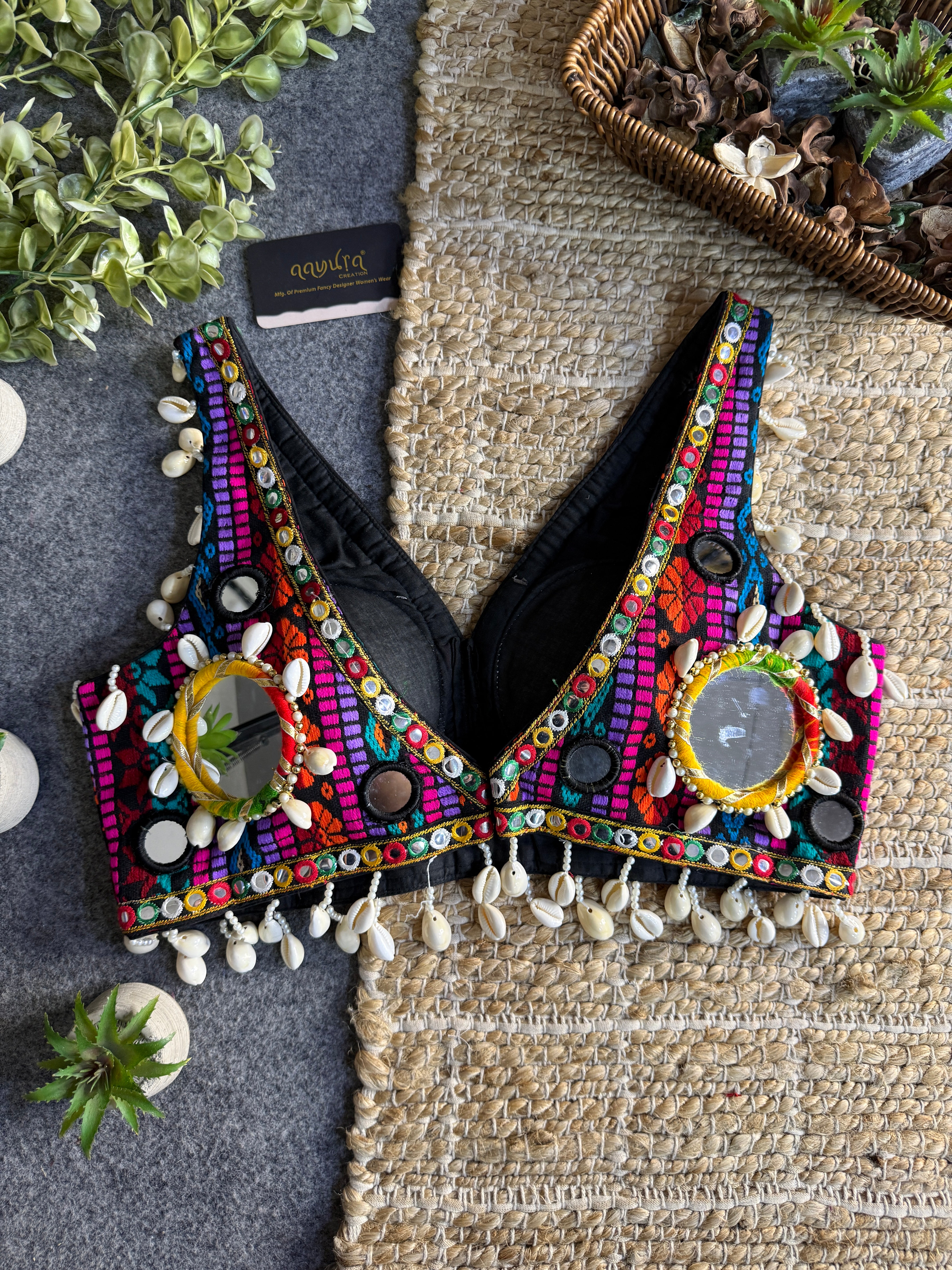 Navratna Mirror & Shell Blouse