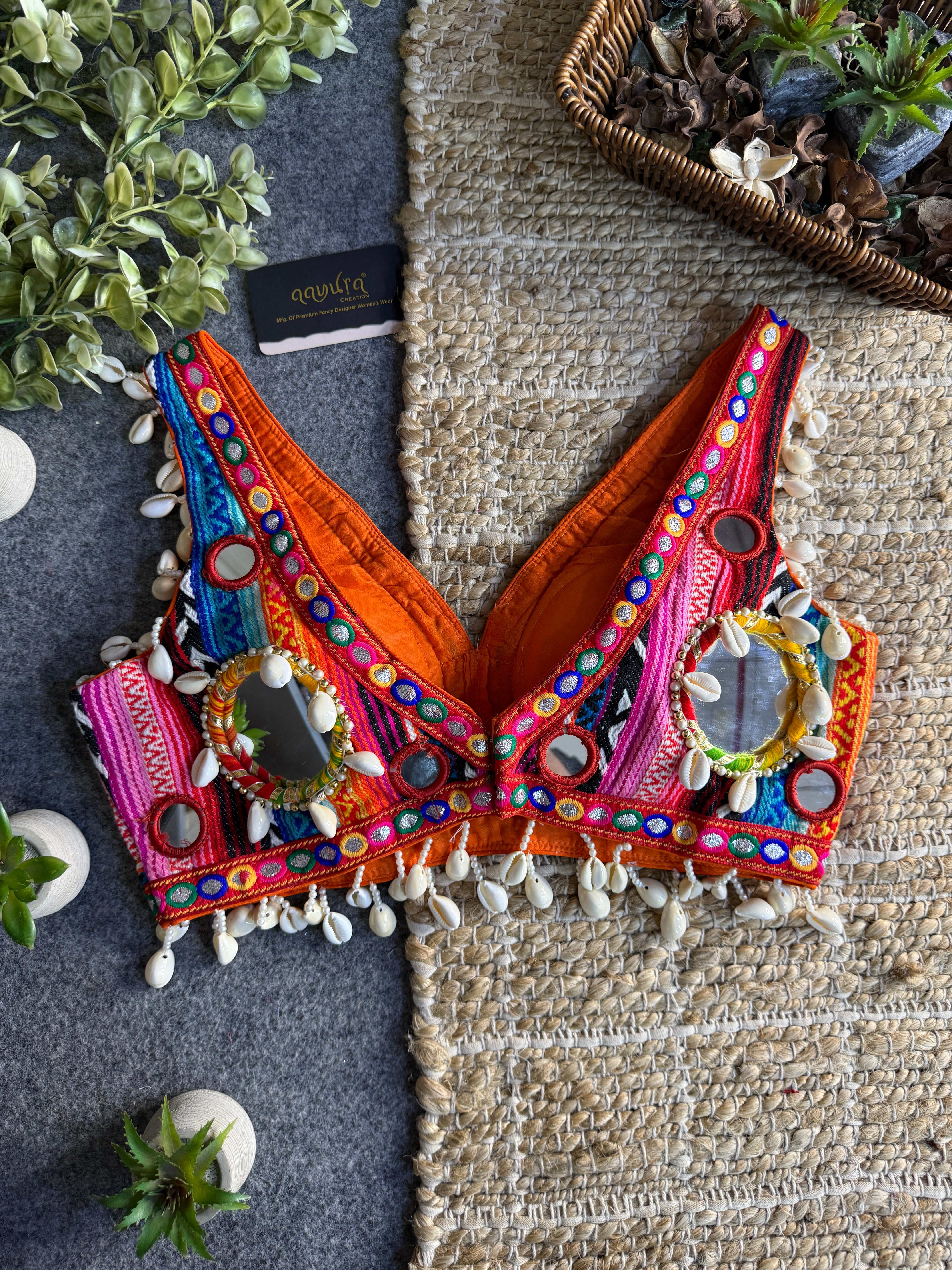 Navratna Mirror & Shell Blouse