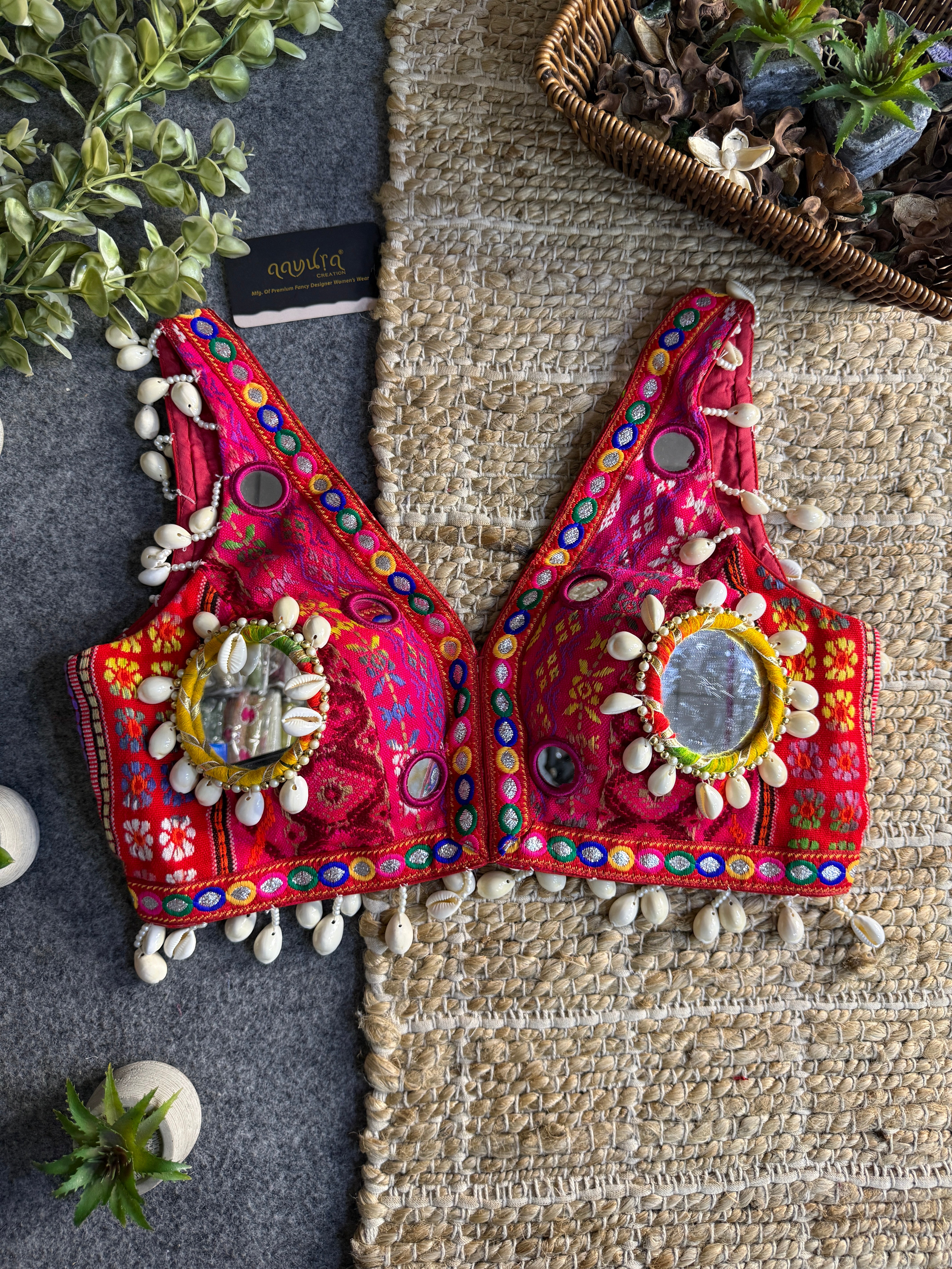 Navratna Mirror & Shell Blouse