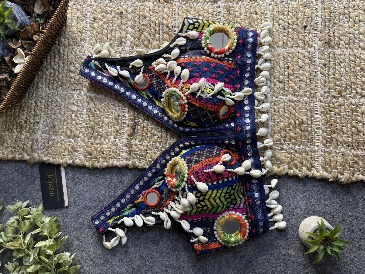 Navratna Mirror & Shell Blouse
