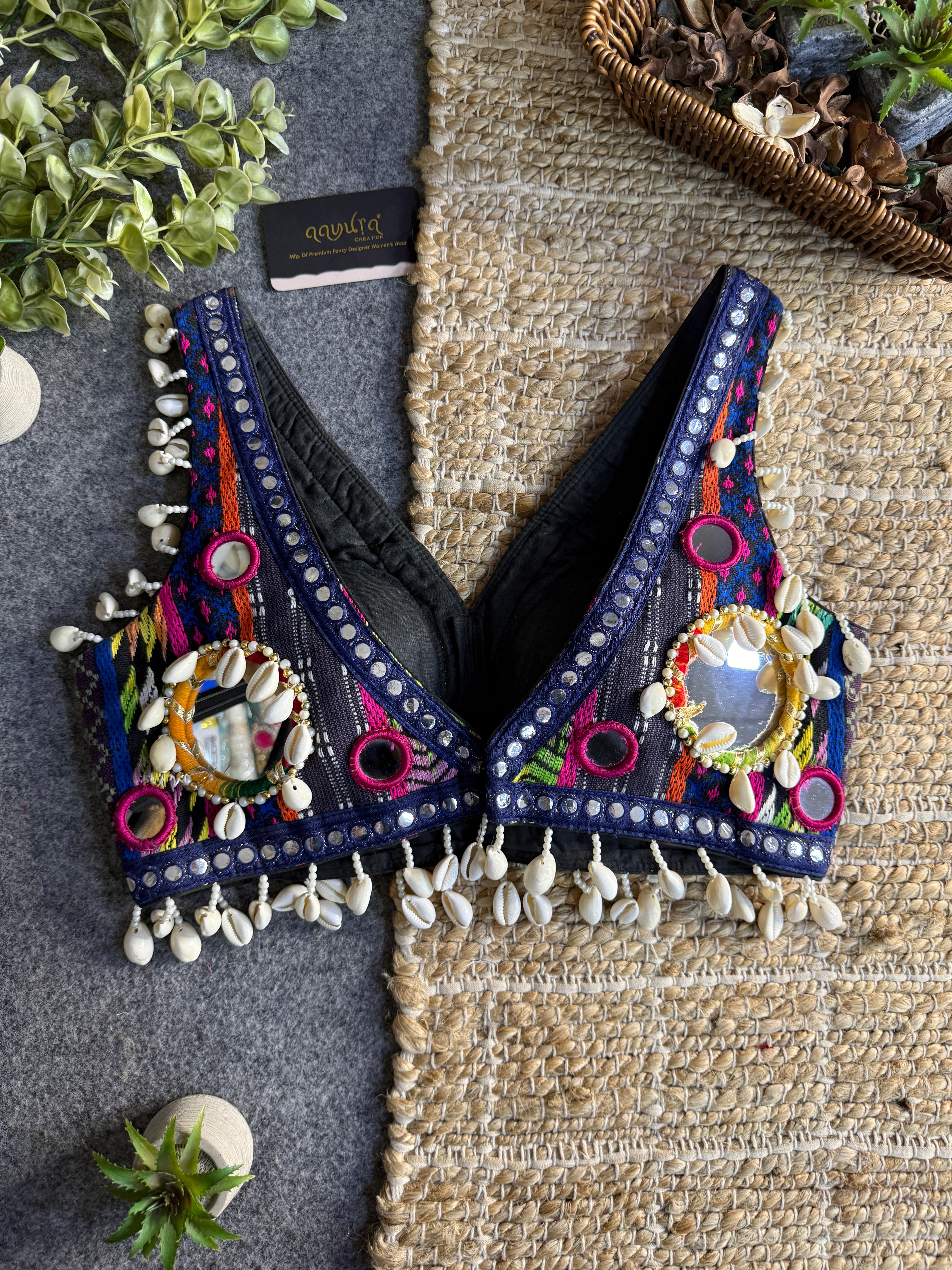 Navratna Mirror & Shell Blouse