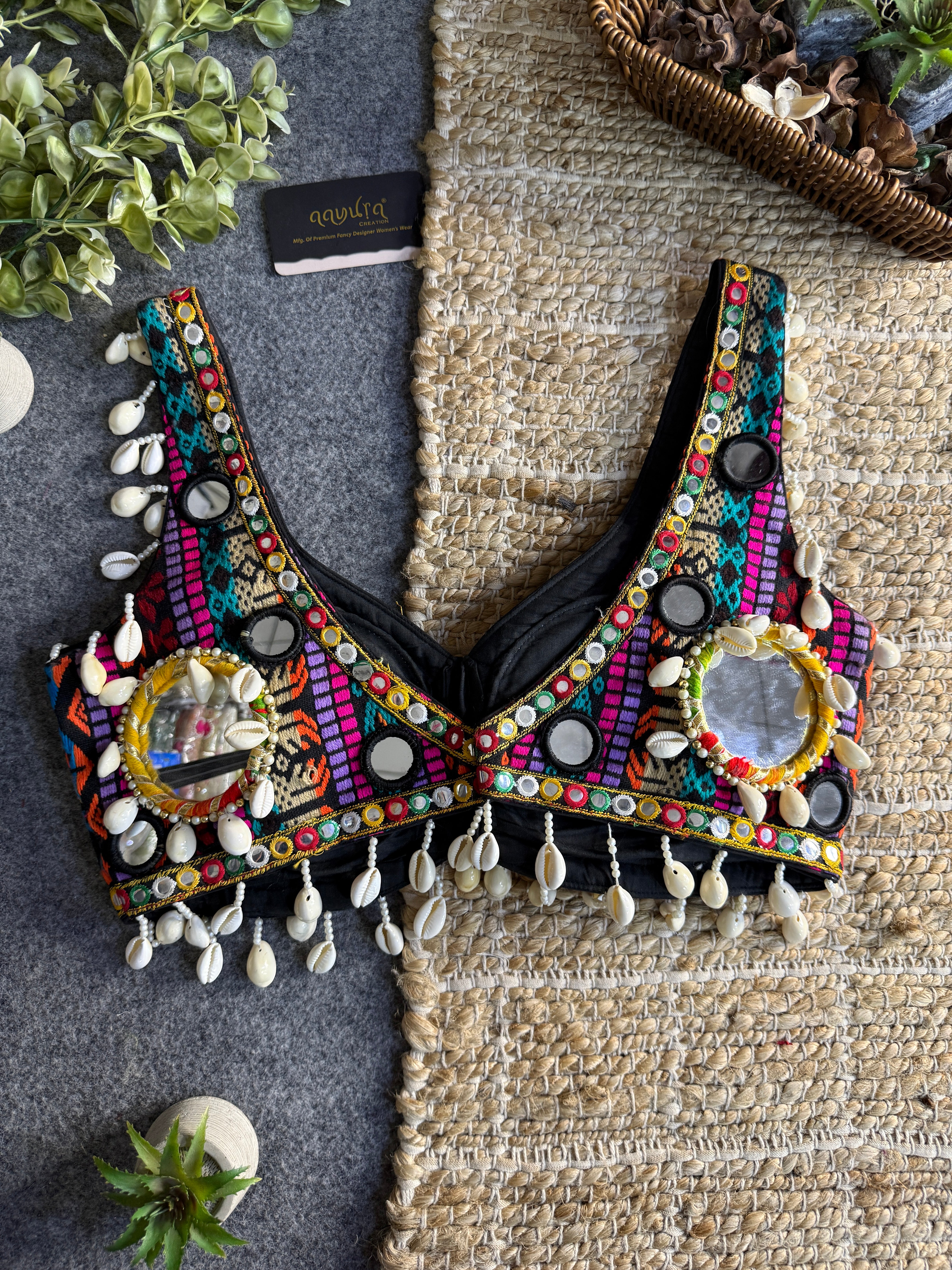 Navratna Mirror & Shell Blouse