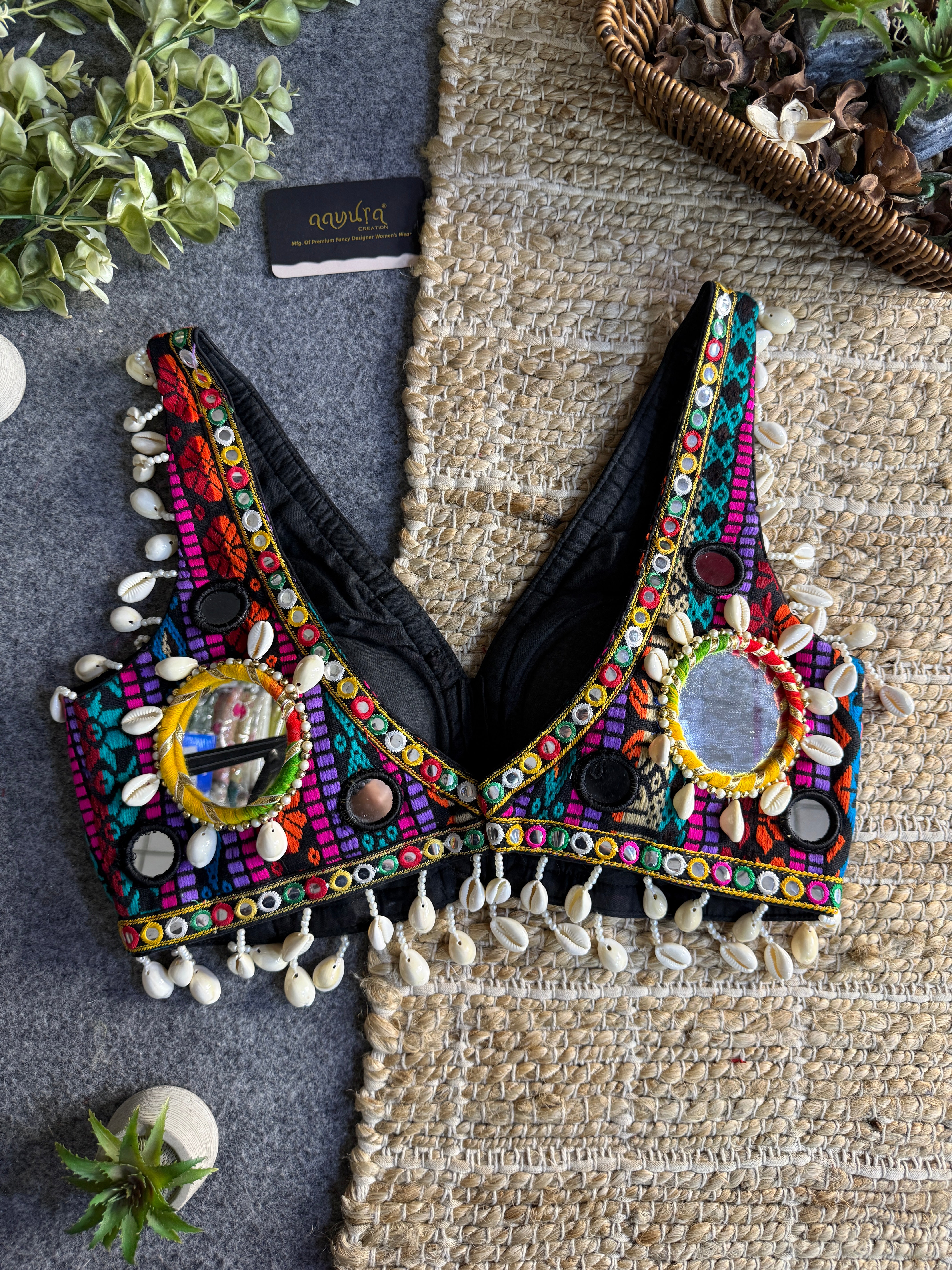 Navratna Mirror & Shell Blouse