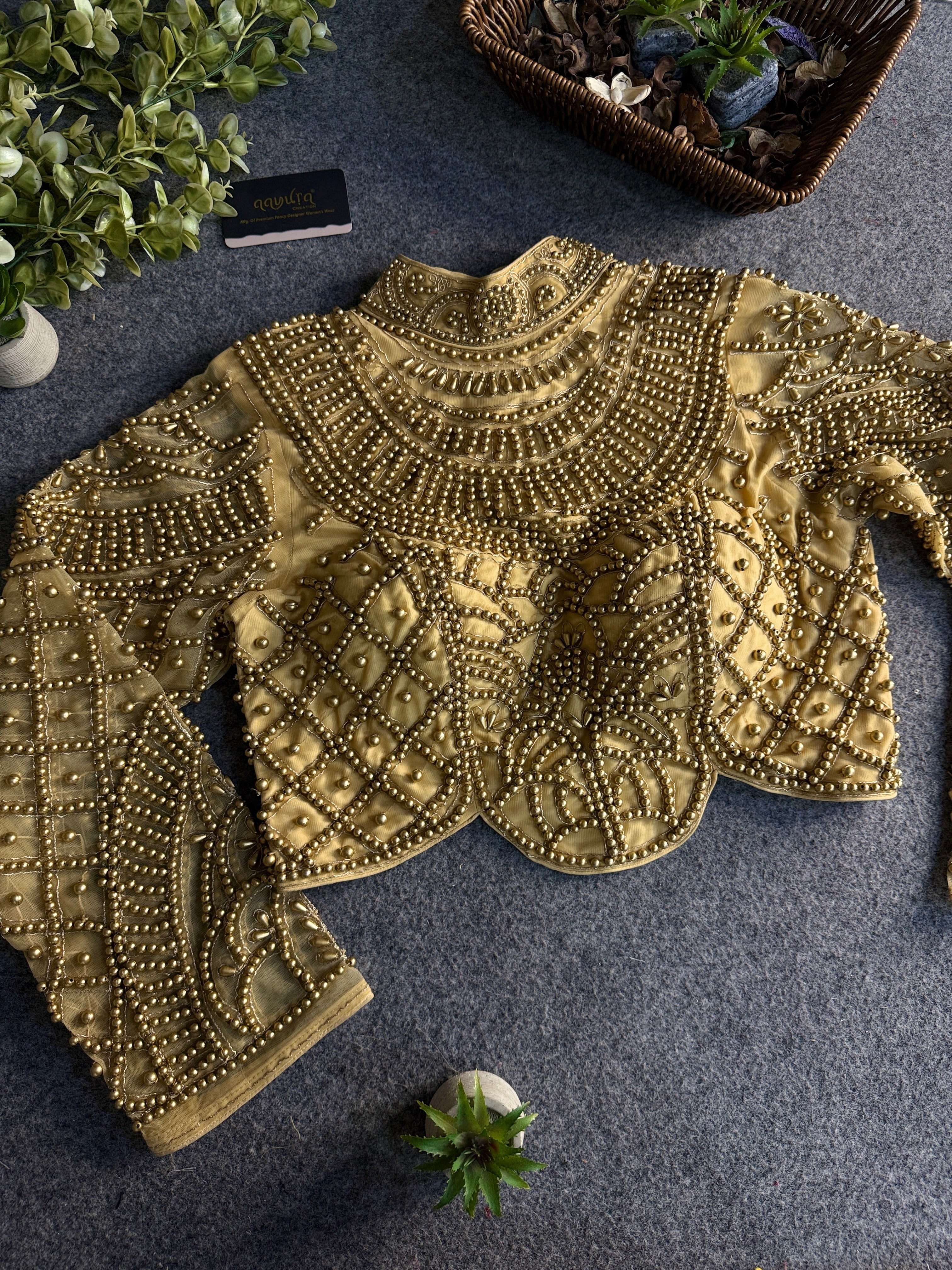 Moti Royale Net Full Sleeves Blouse