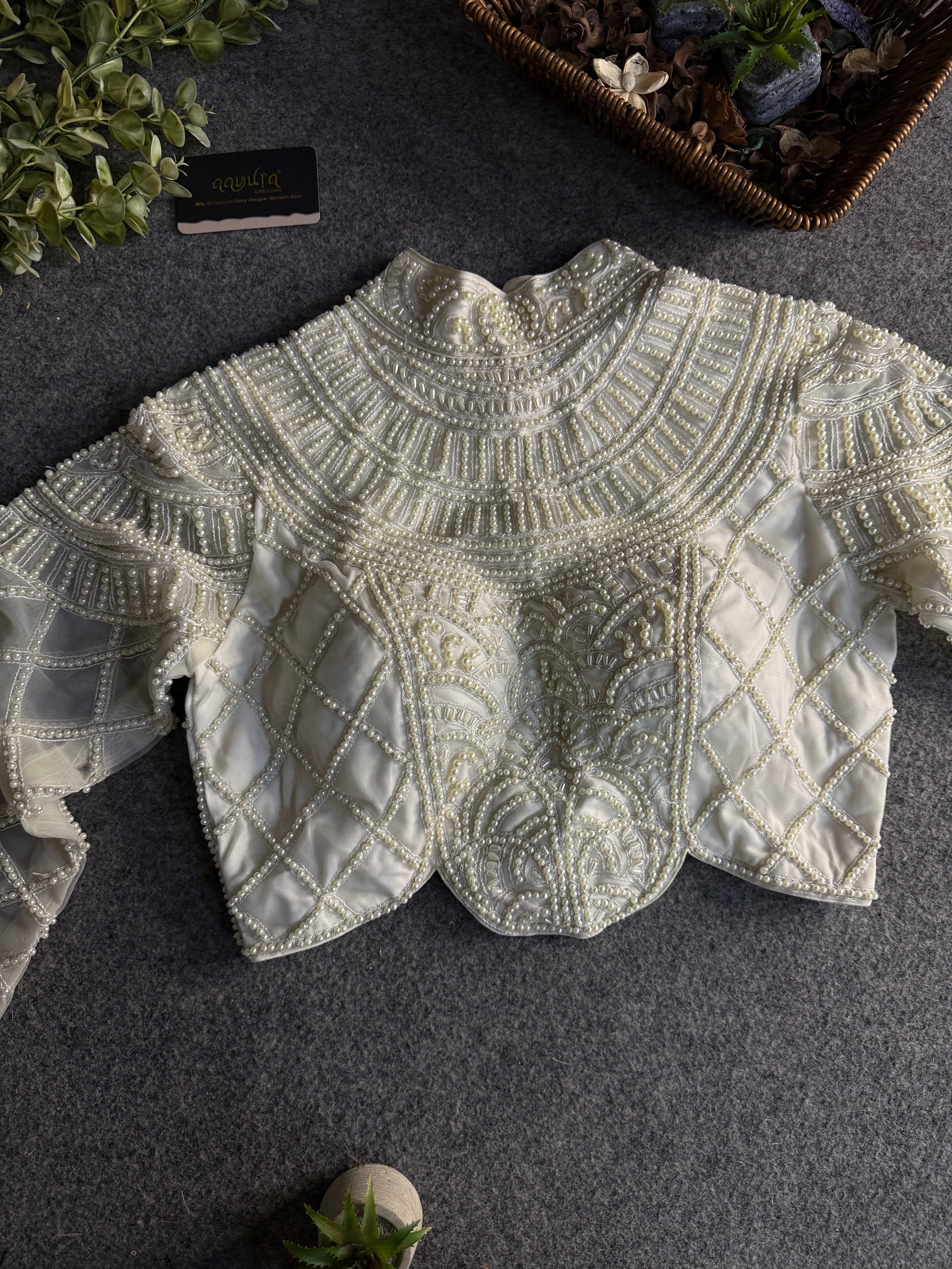 Moti Royale Net Full Sleeves Blouse