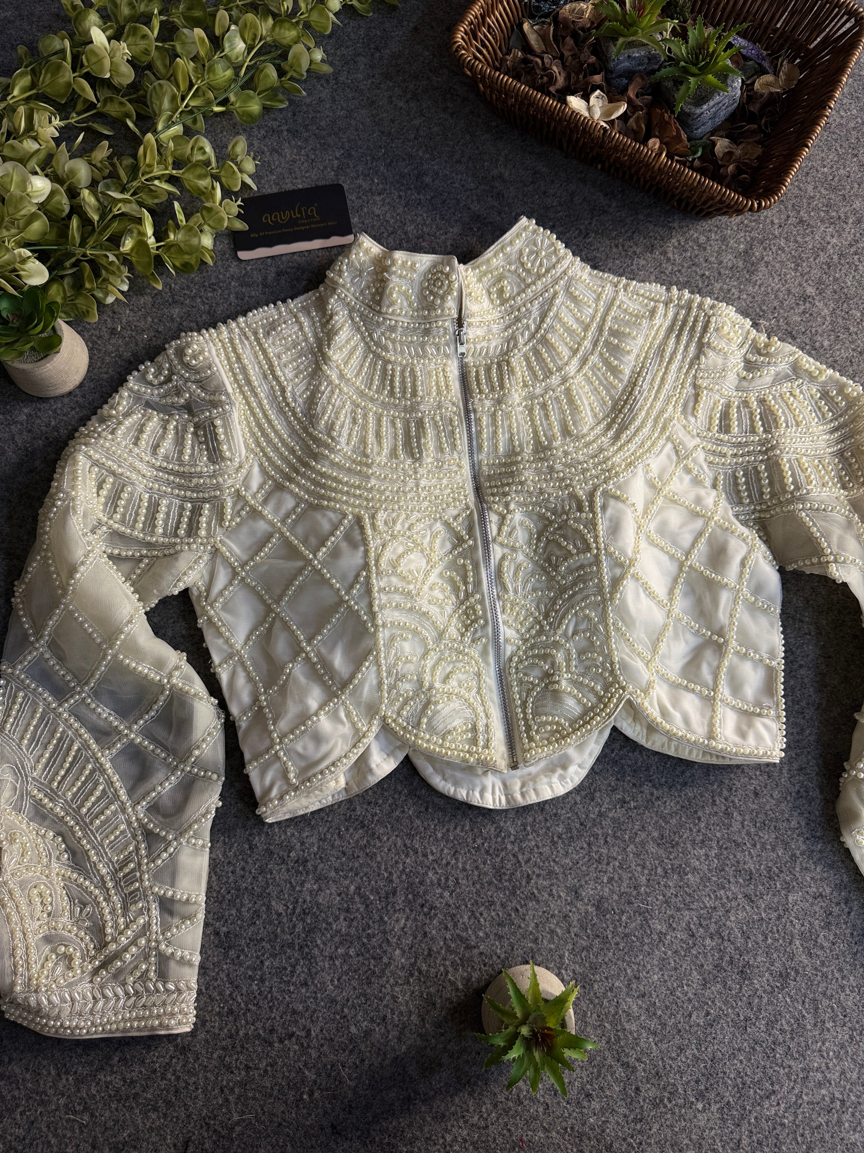 Moti Royale Net Full Sleeves Blouse