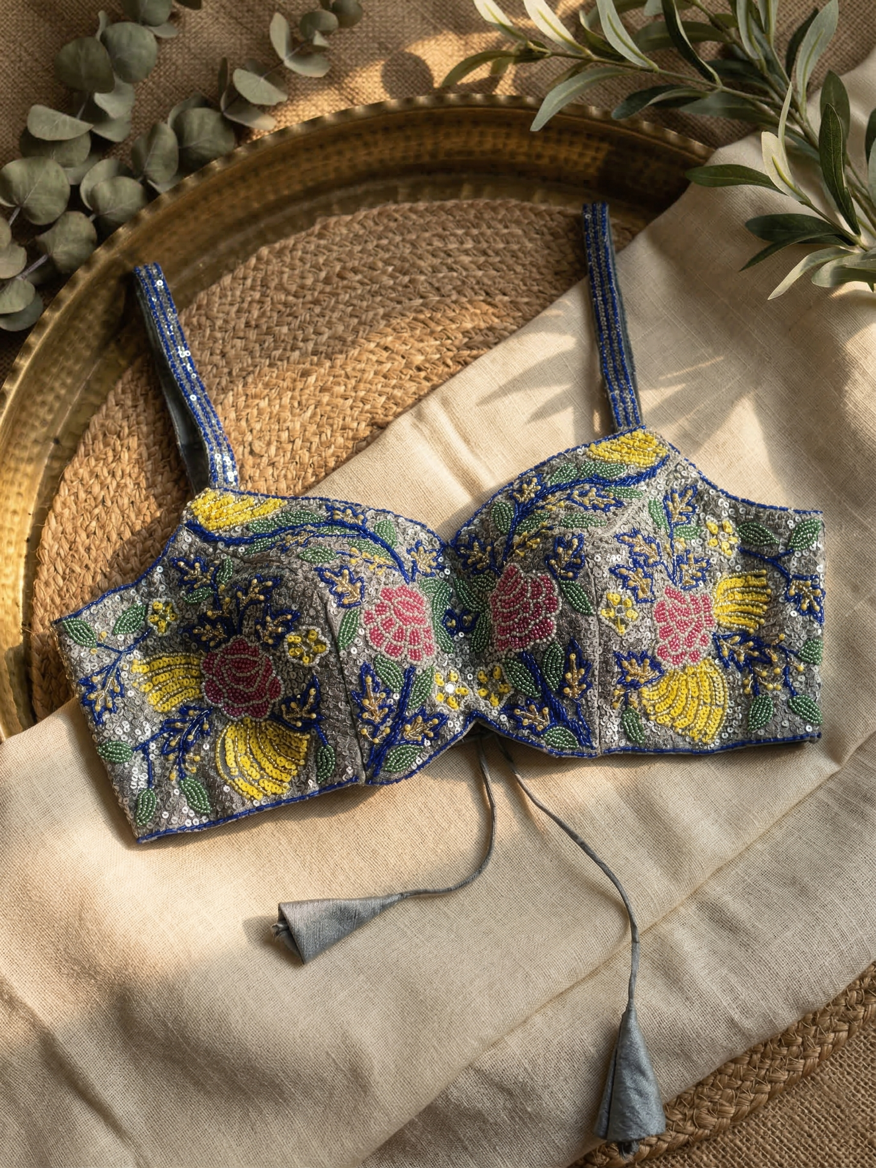 Elegant Silk Handcrafted Designer Blouse