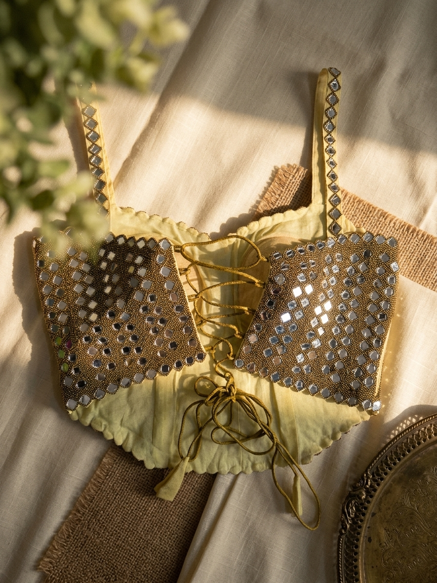 Aafreen Luxe Longline Silk Blouse