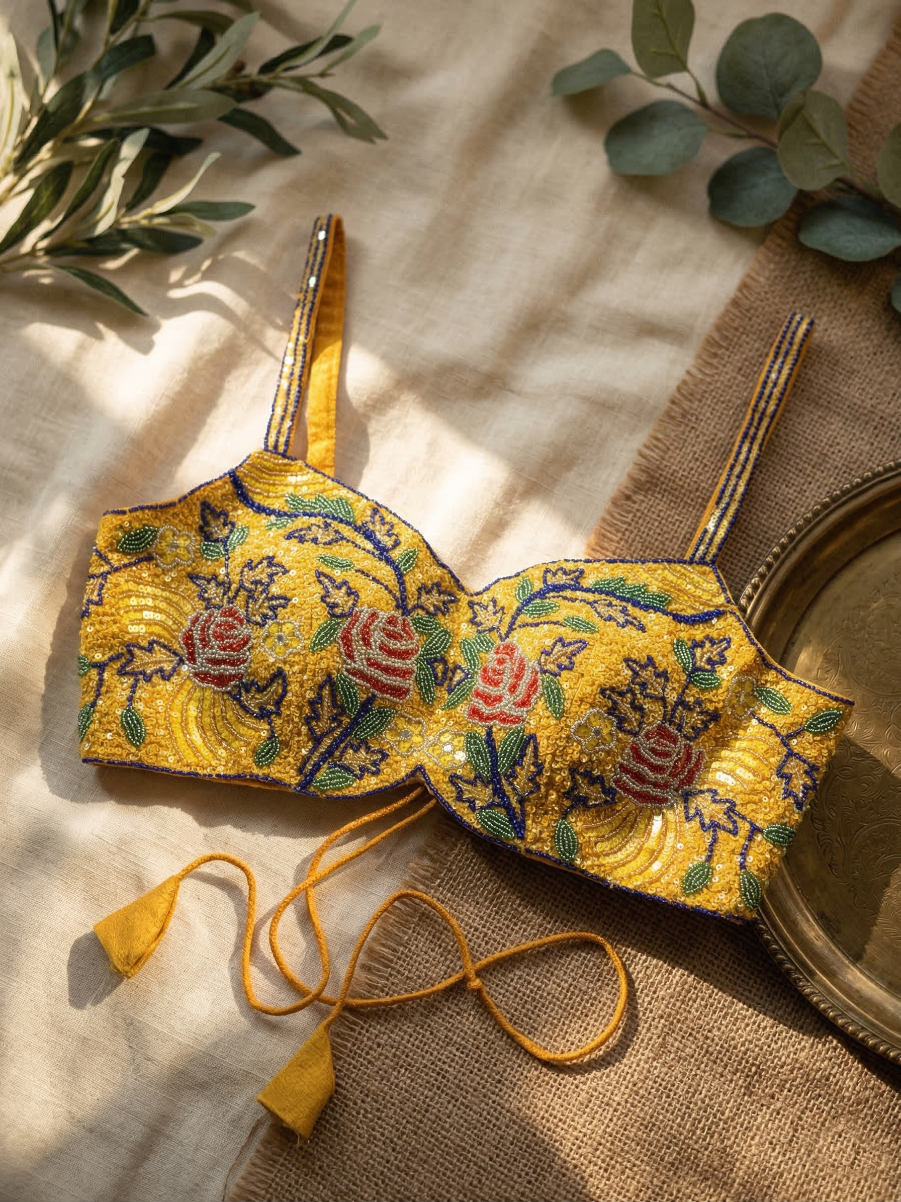 Elegant Silk Handcrafted Designer Blouse