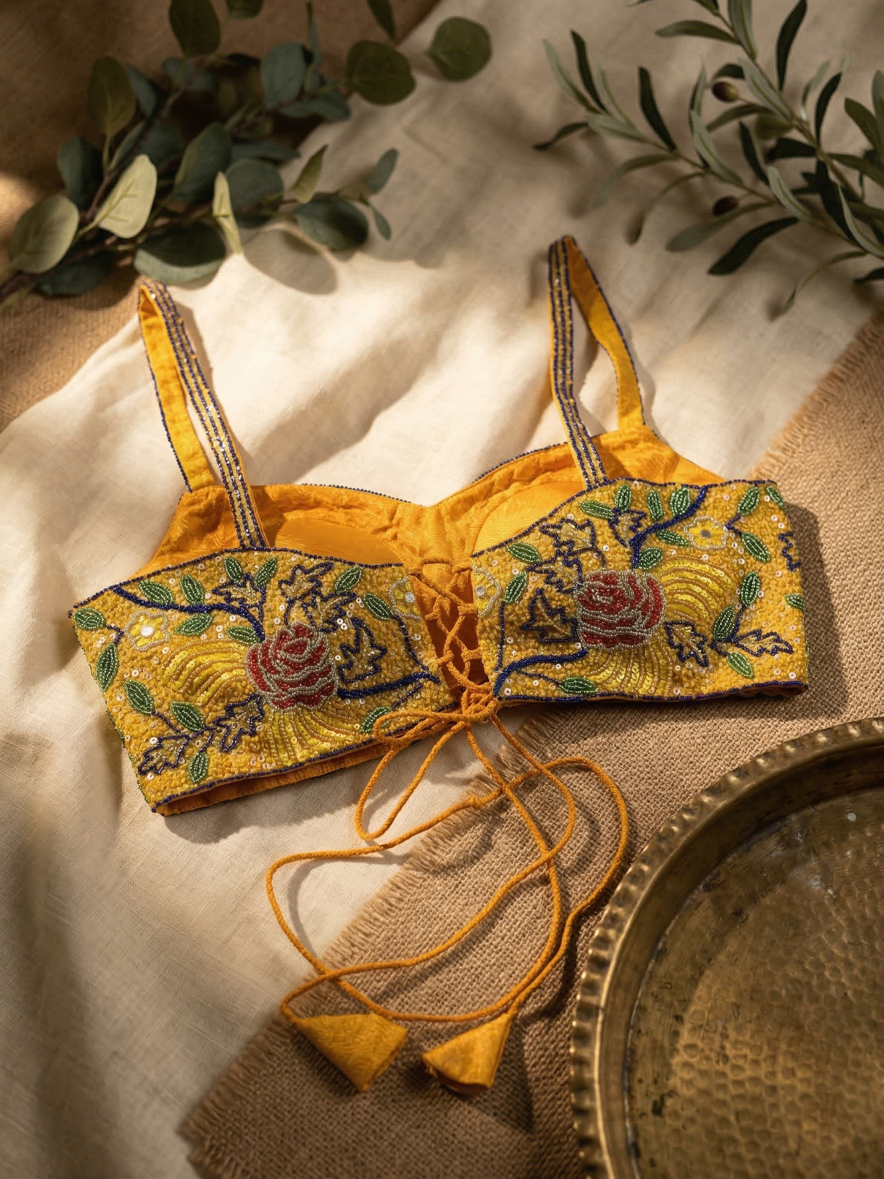 Elegant Silk Handcrafted Designer Blouse