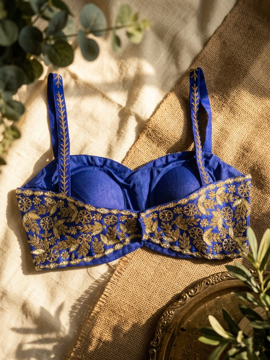 Elegant Silk Handcrafted Designer Blouse