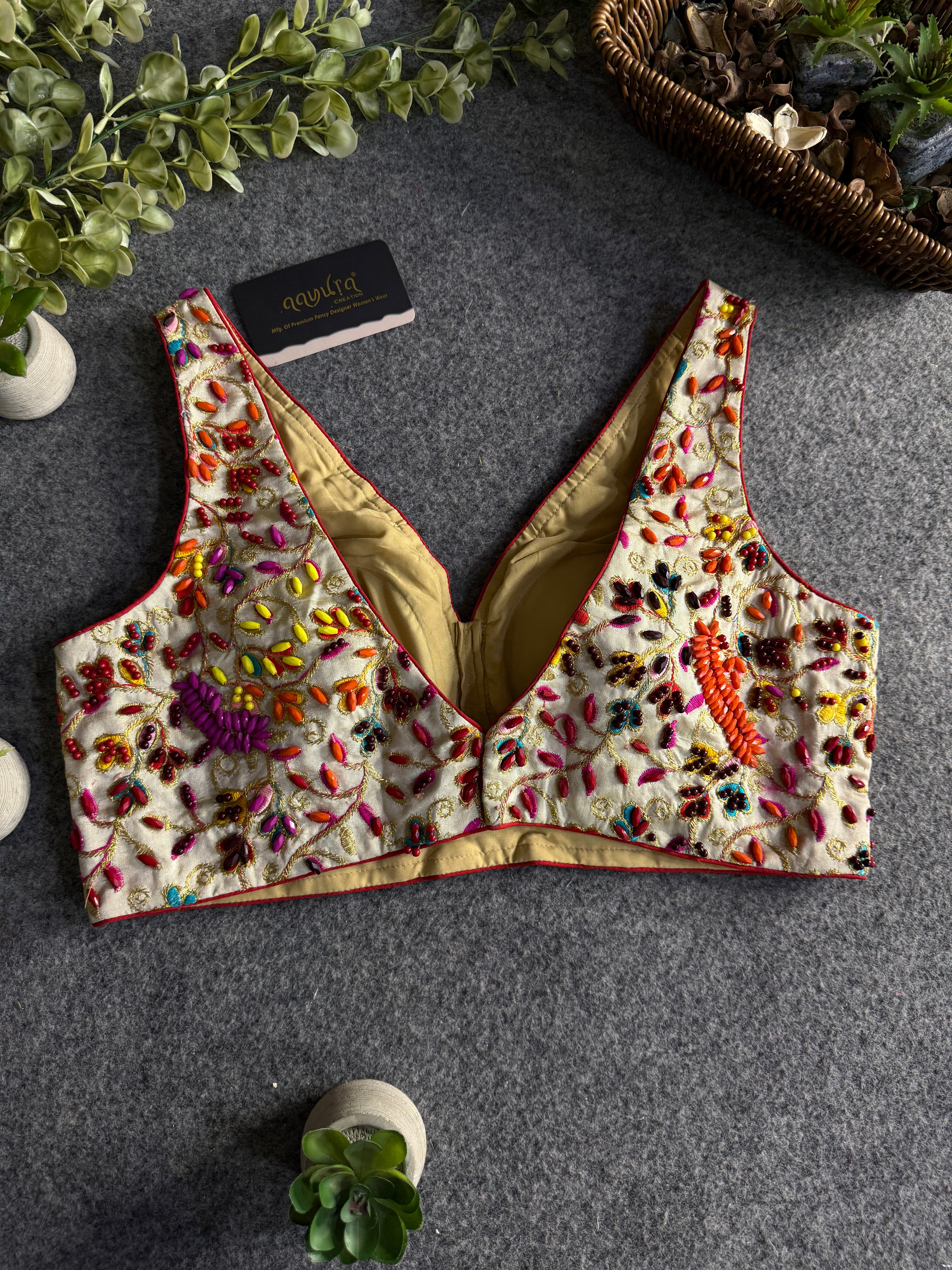 Pearl Aura V-Neck Blouse