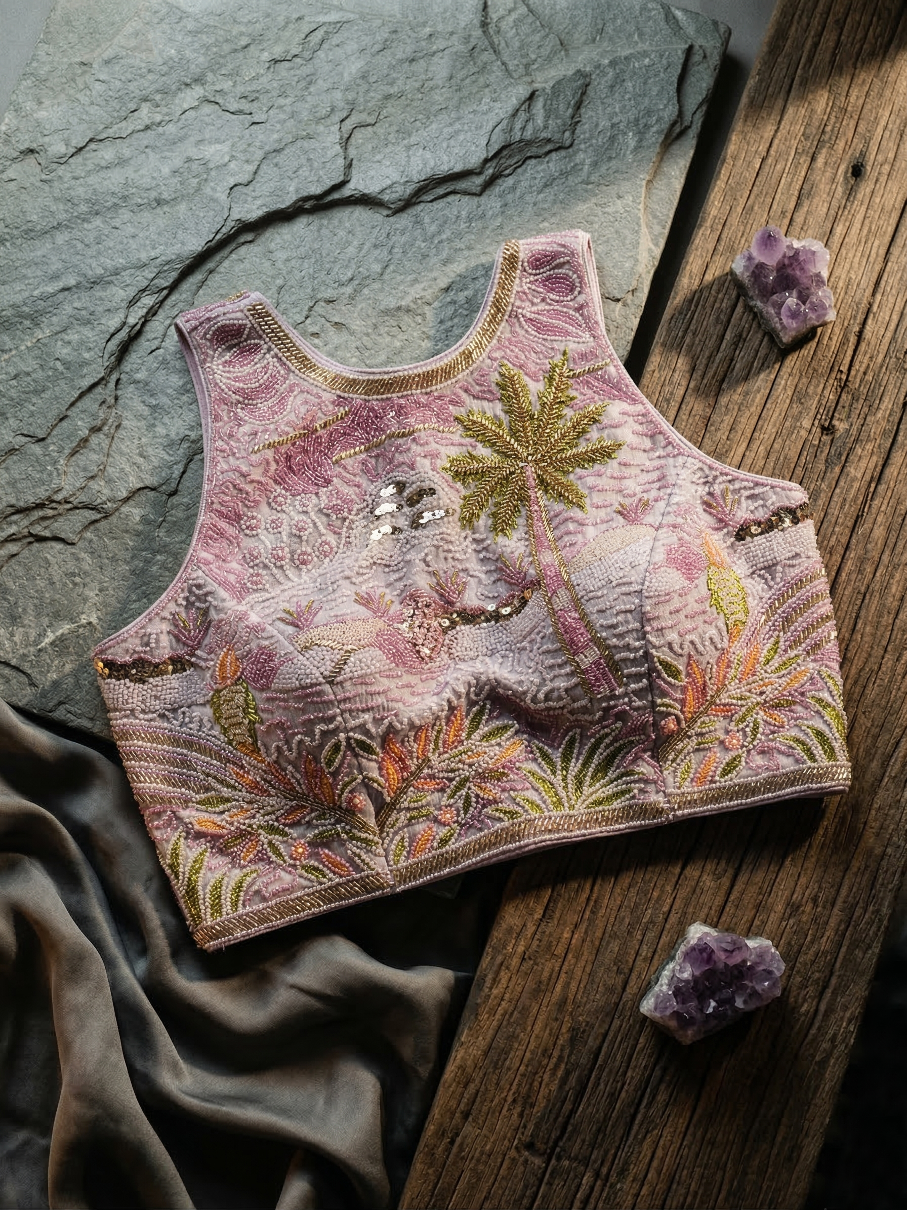 Aabira Handwork Halter Blouse