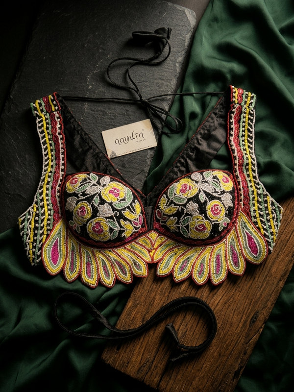 Elegant Silk Handcrafted Blouse