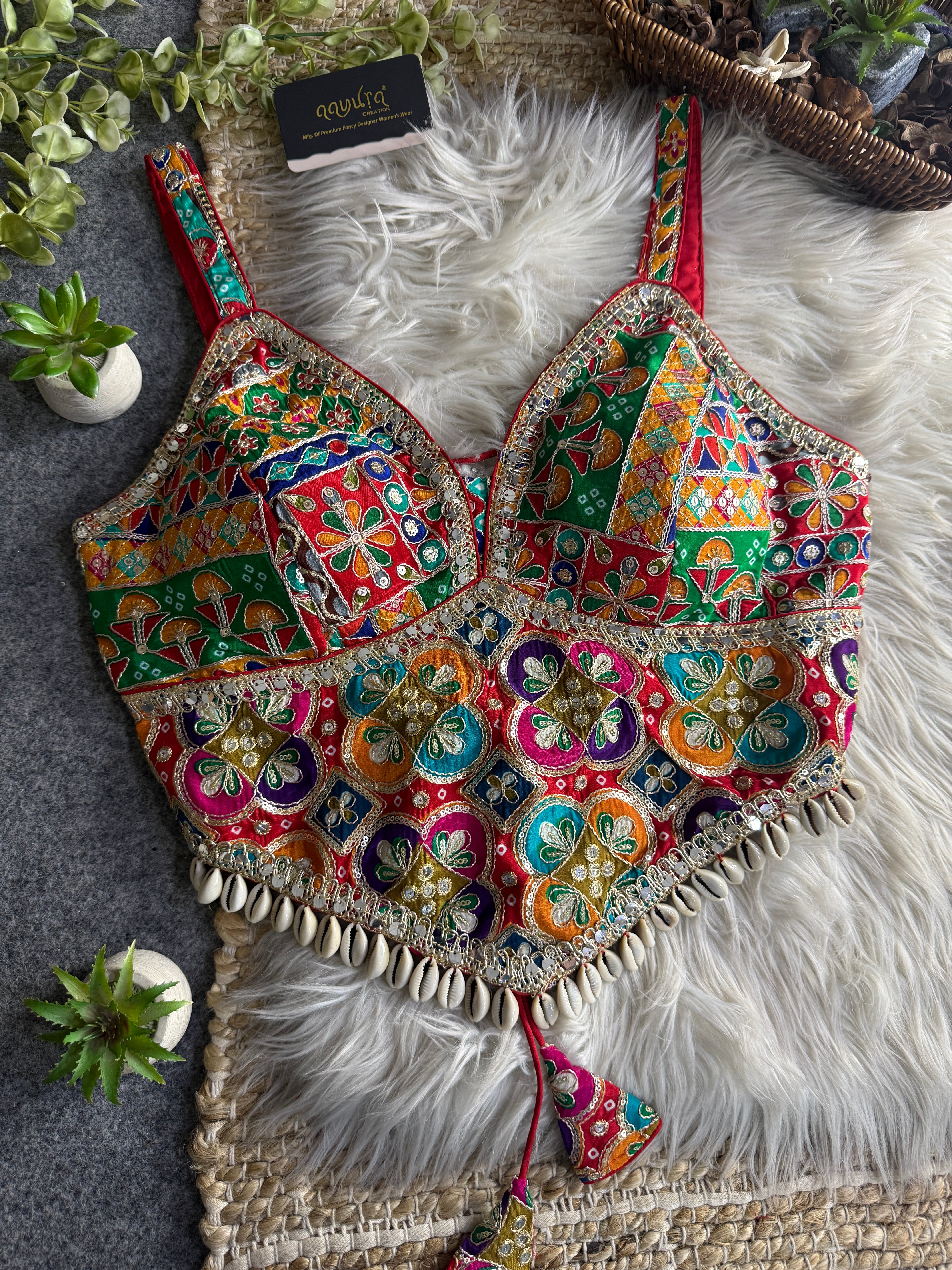 Shankhini Shell Work Long Blouse