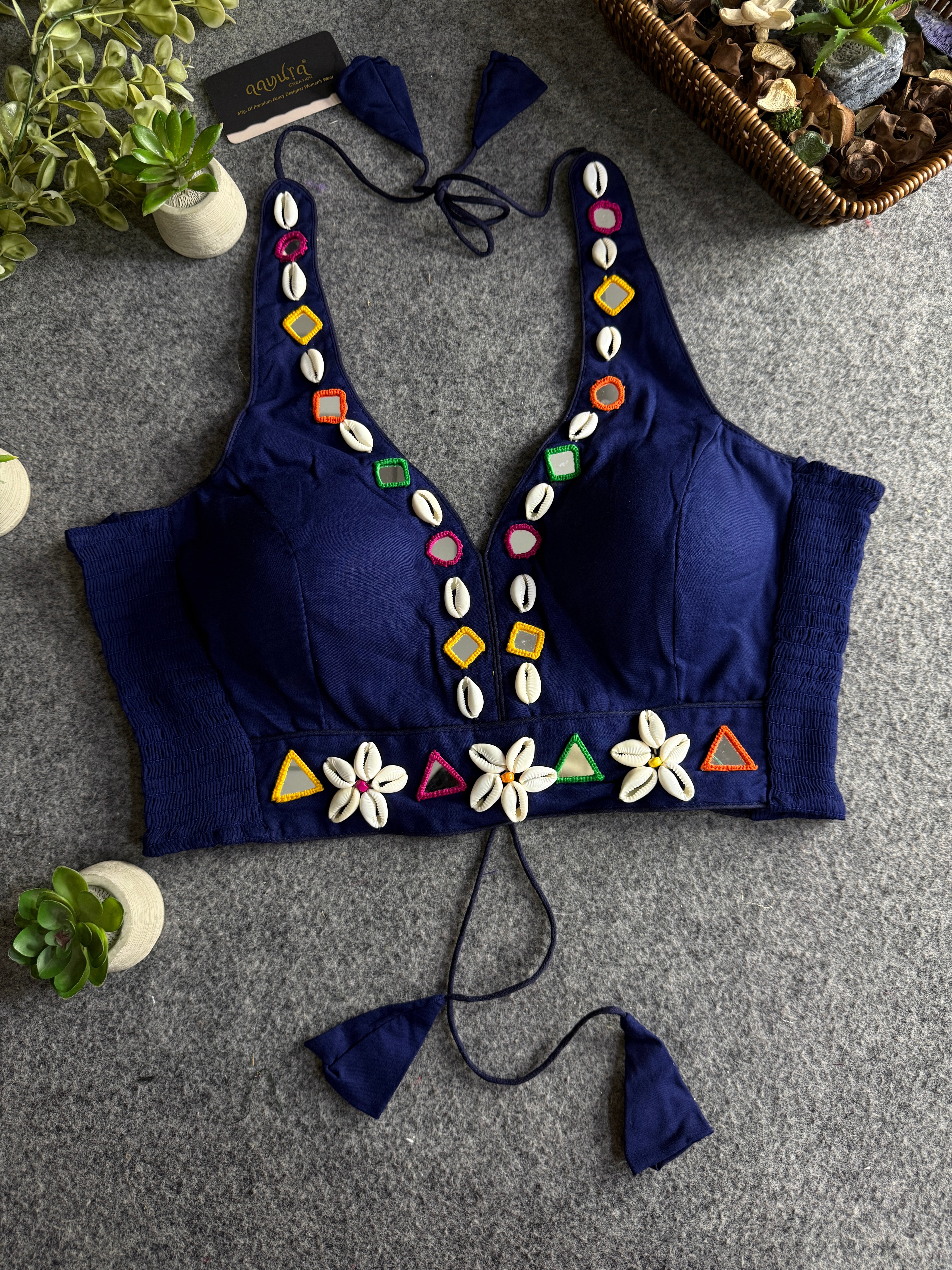 Navya Mirror Halter Neck Blouse
