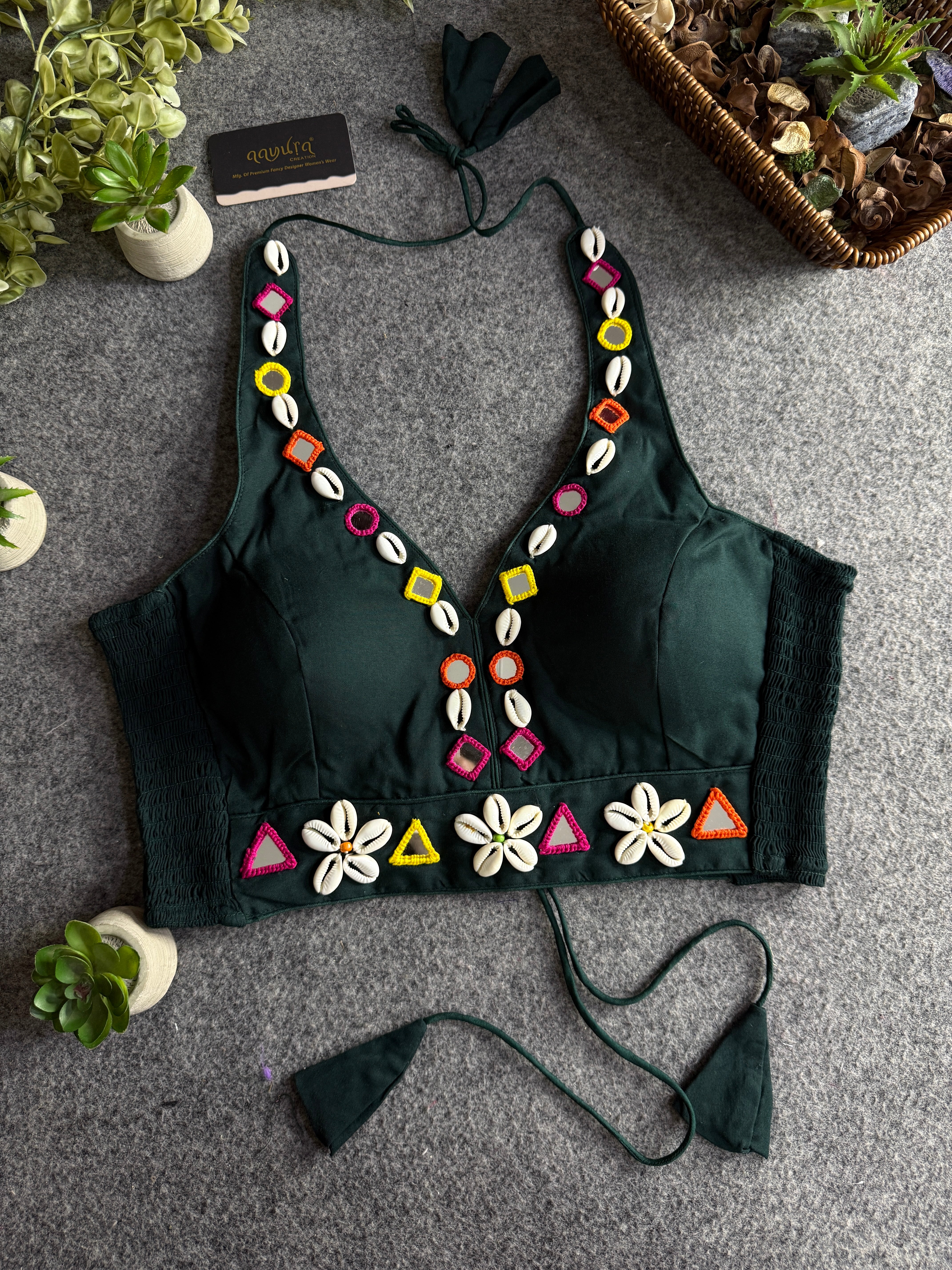 Navya Mirror Halter Neck Blouse