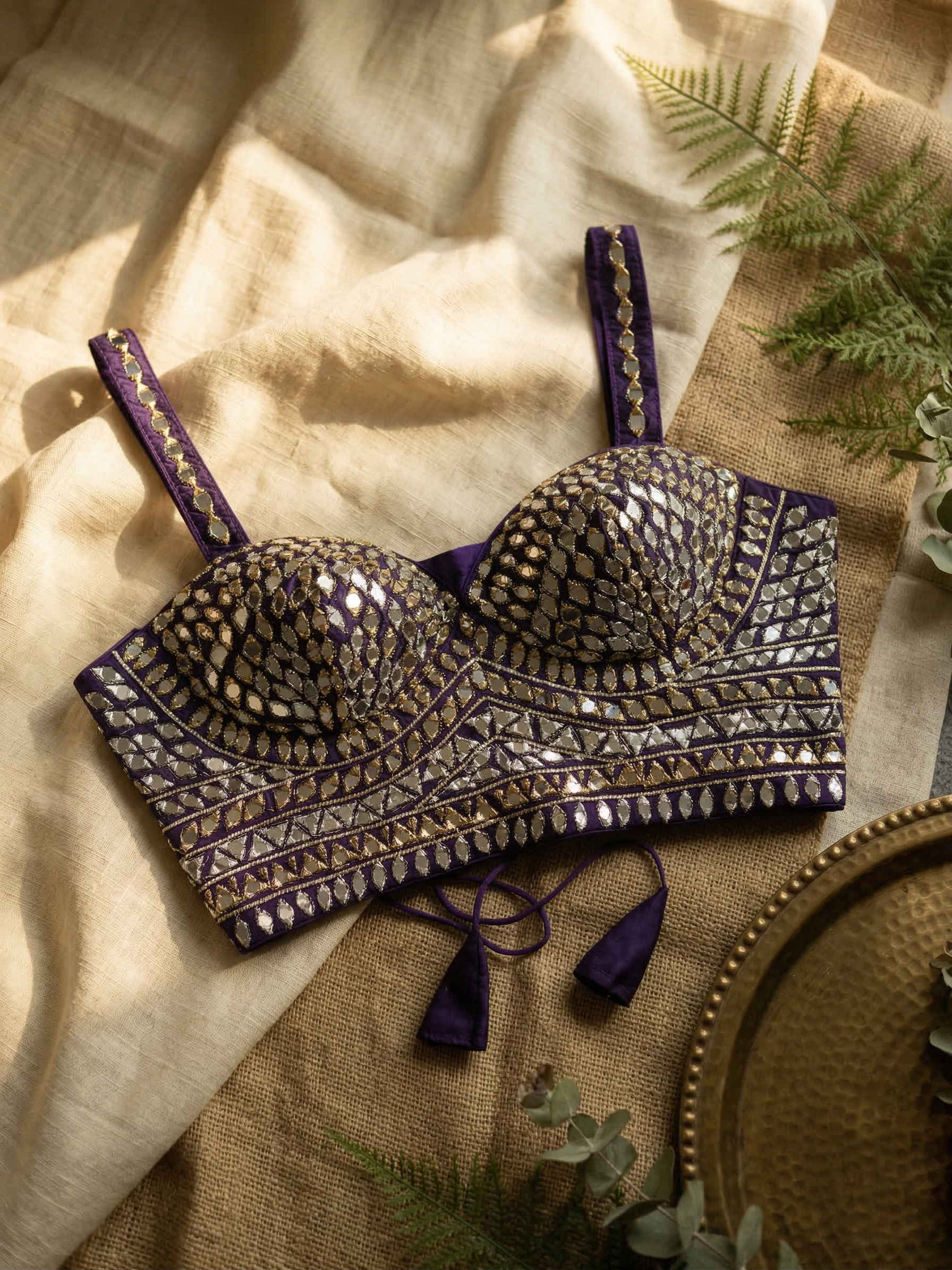 Royal Mirror Glow Silk Blouse