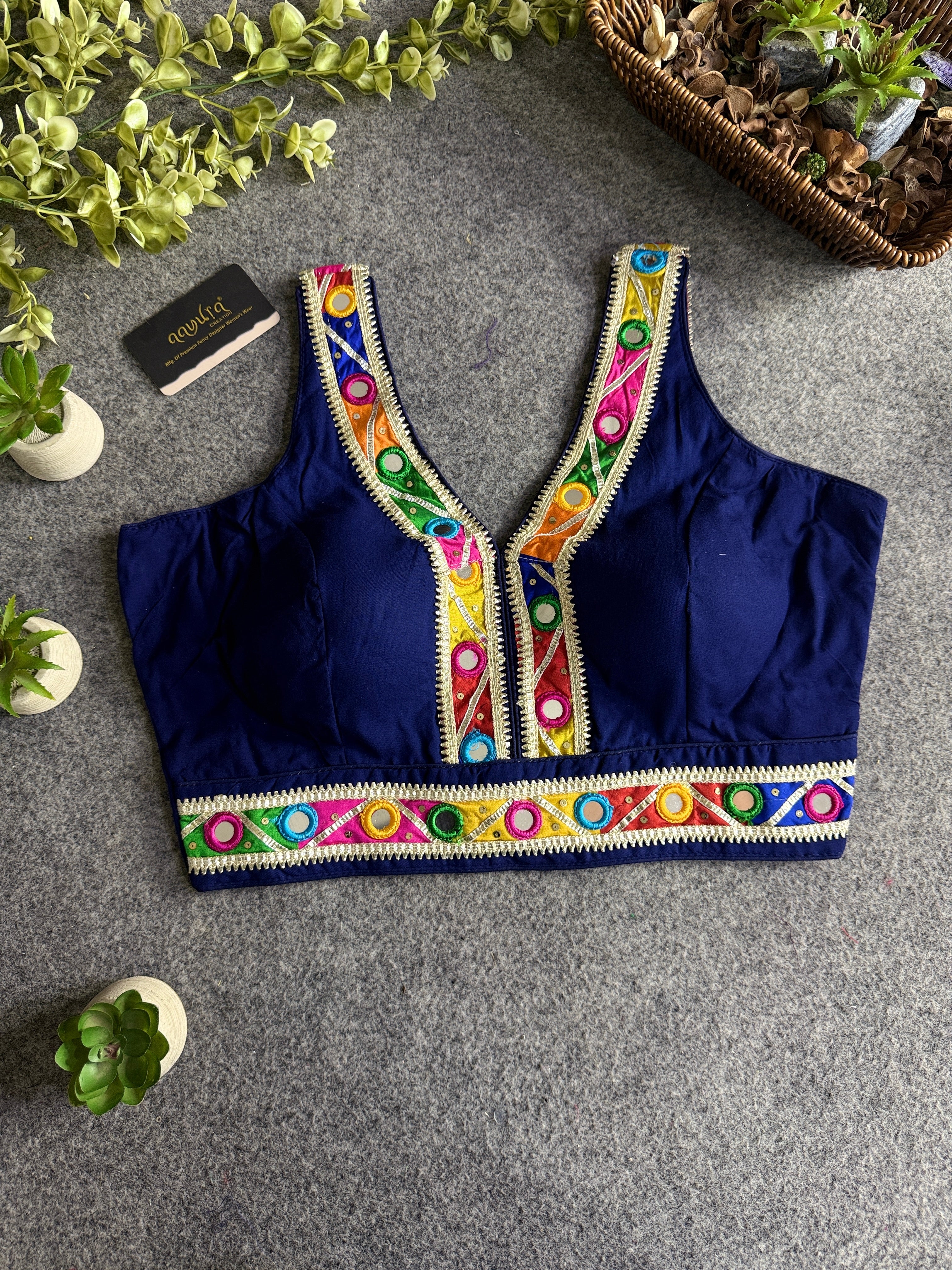 Mirror Bloom Cotton Blouse