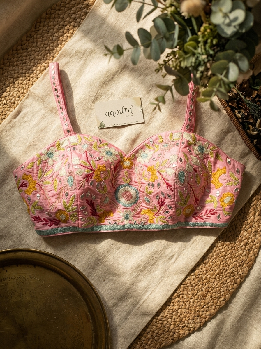 Chandrika Mirror Silk Blouse