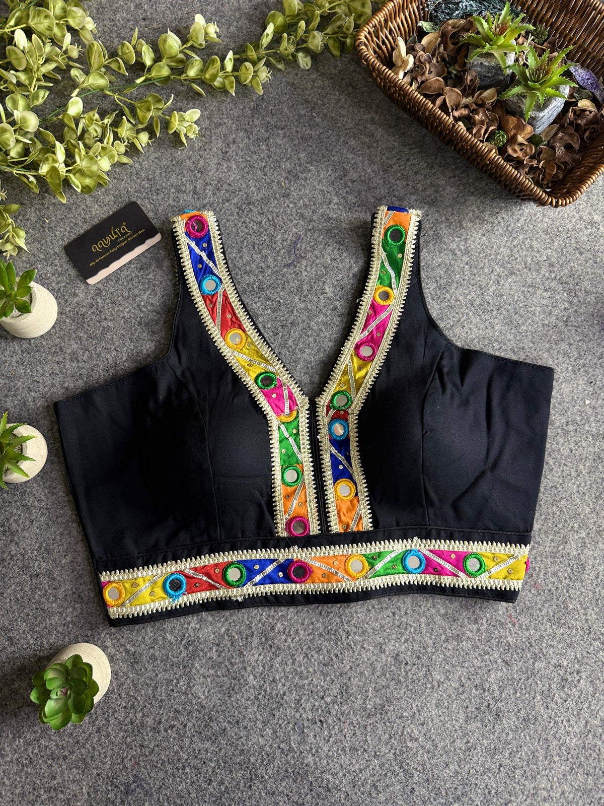 Mirror Bloom Cotton Blouse