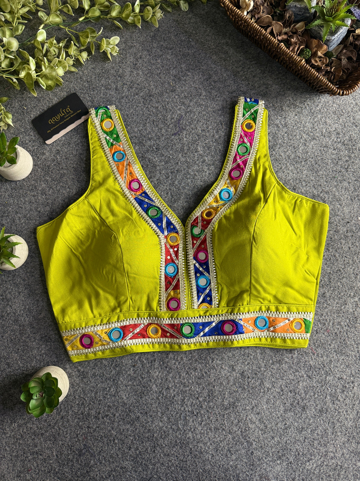 Mirror Bloom Cotton Blouse