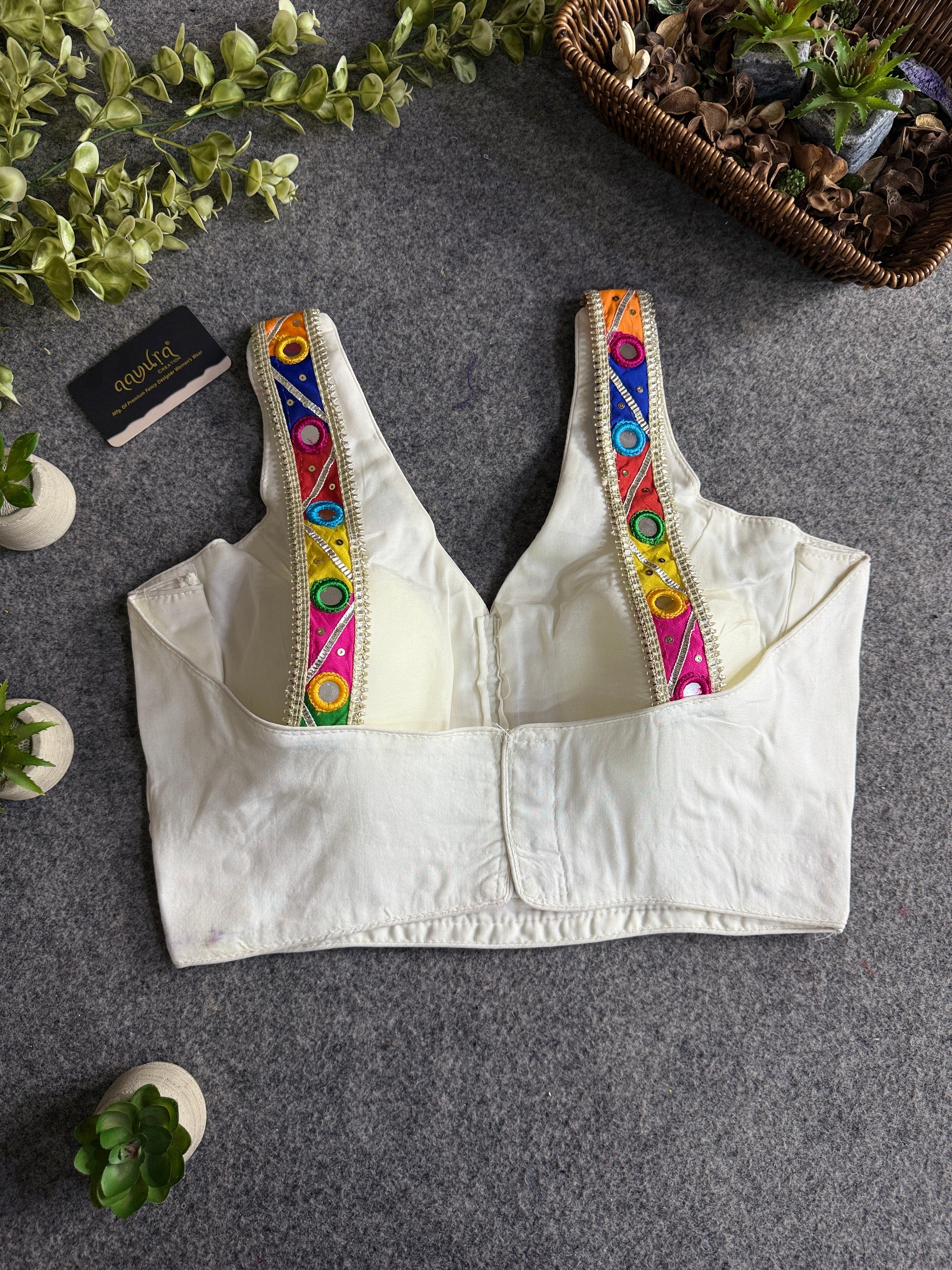 Mirror Bloom Cotton Blouse