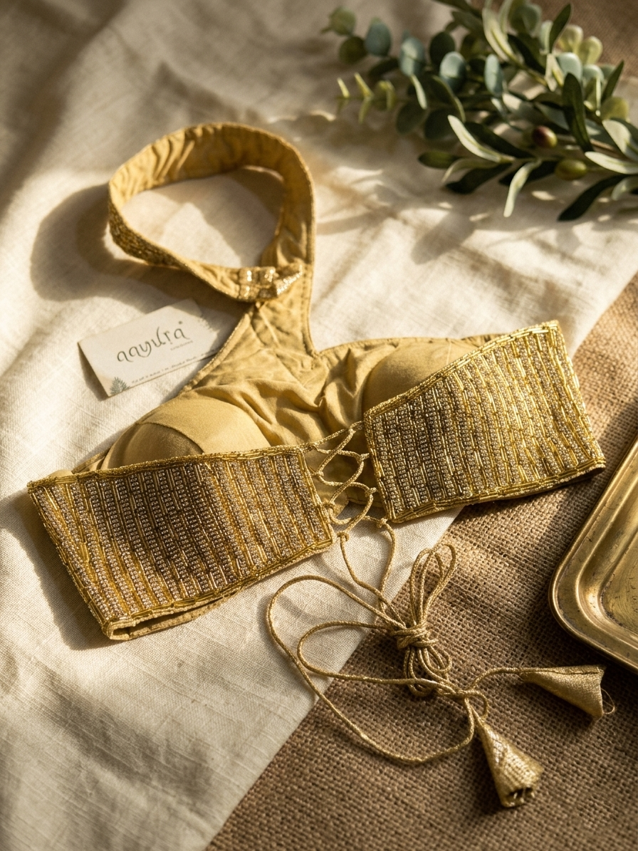 Zariya Silk Halter Blouse