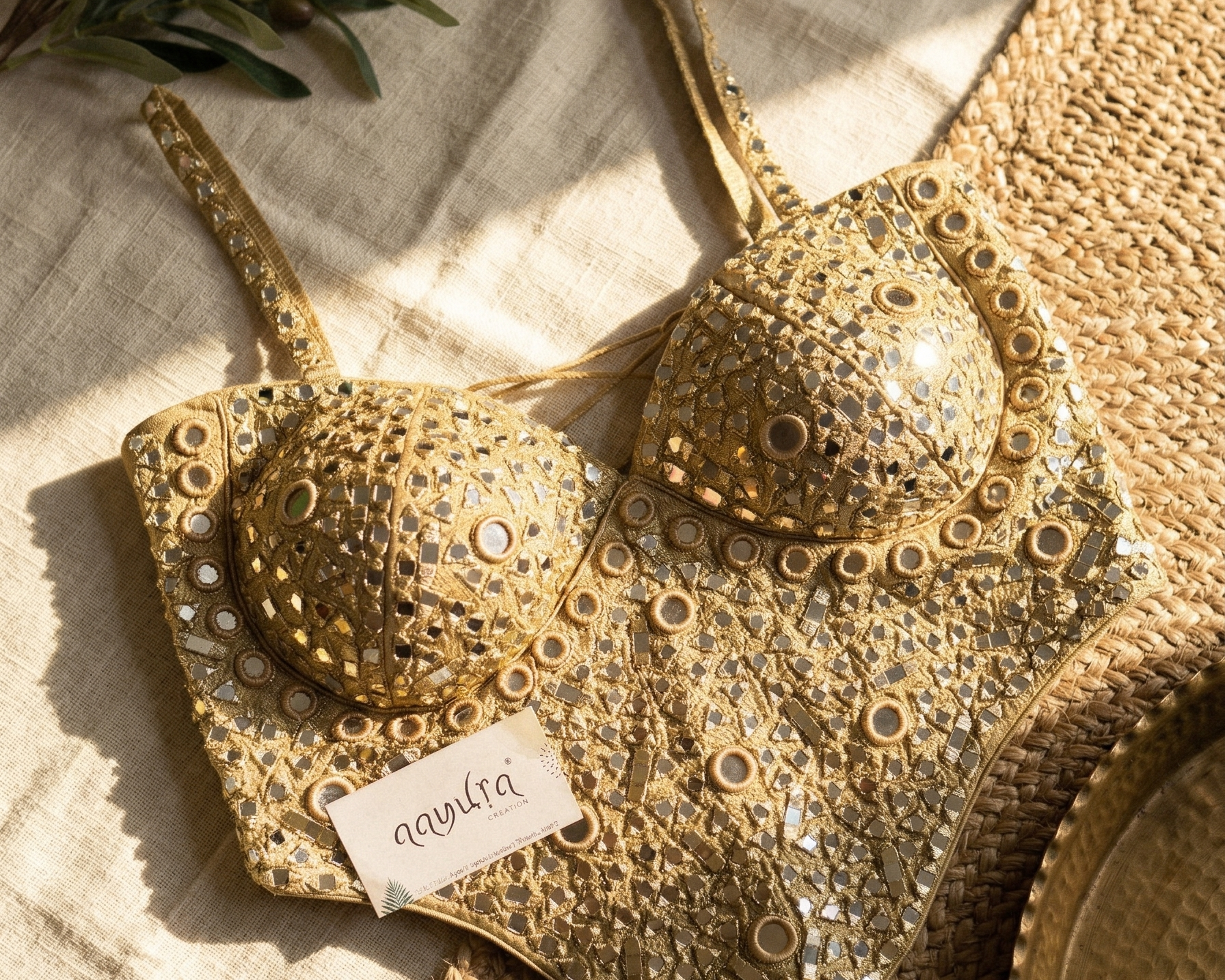 Aafreen Silk Mirror Set