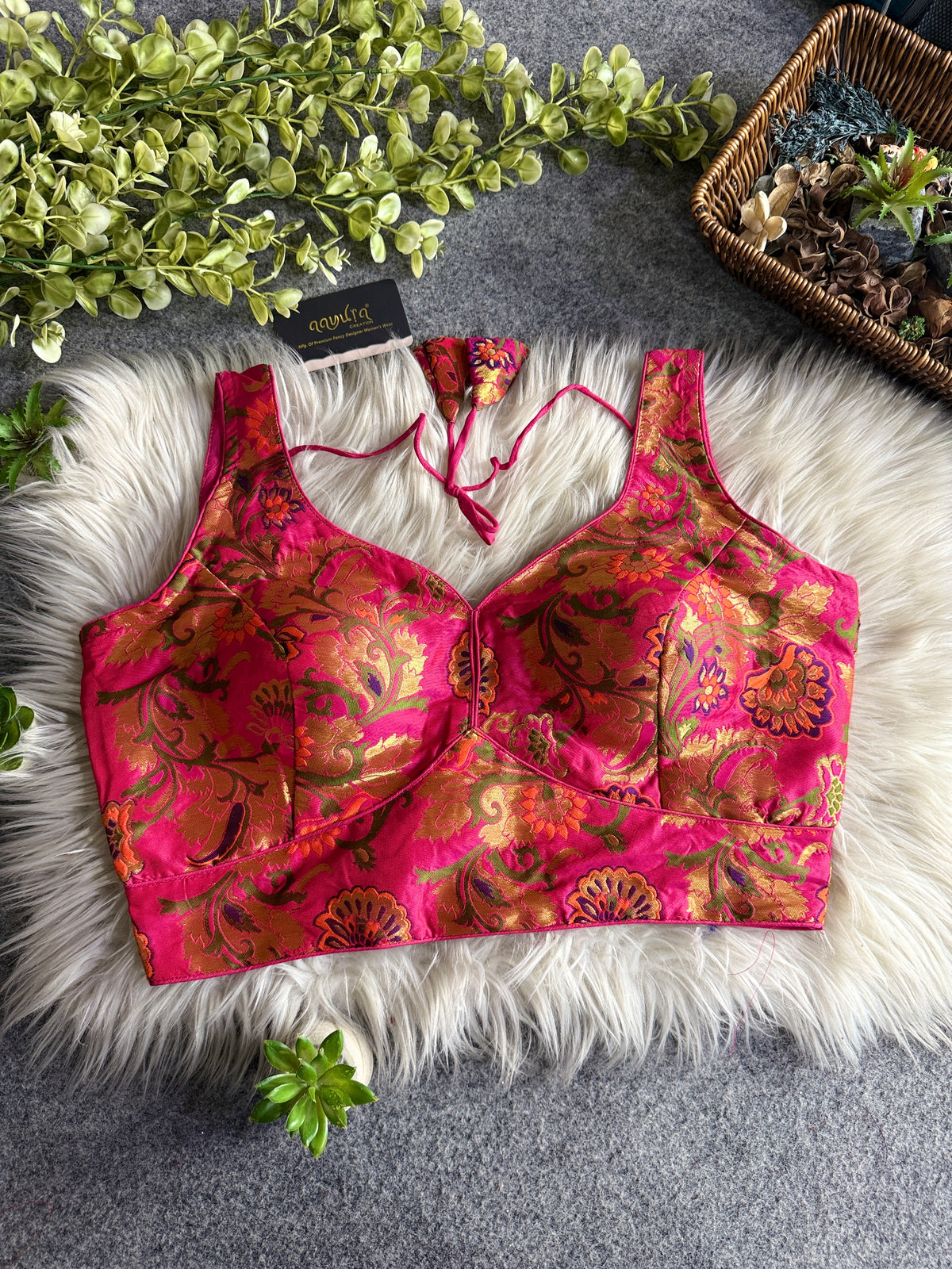 Banarasi Grace Sleeveless Blouse