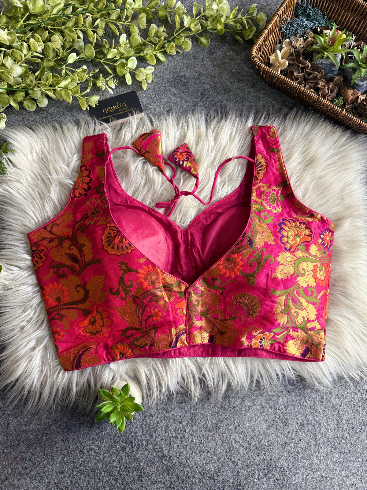Banarasi Grace Sleeveless Blouse