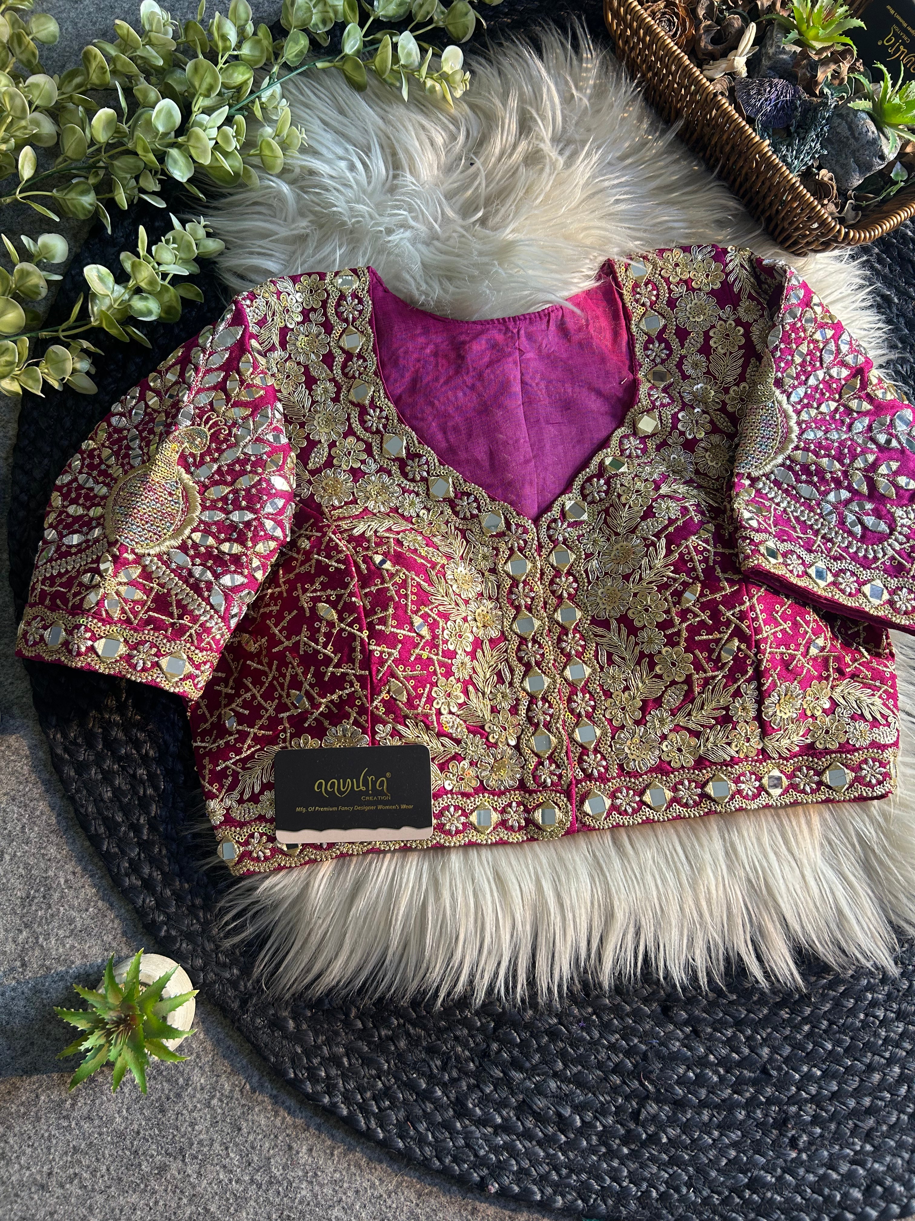 Zara Embroidered Silk Blouse